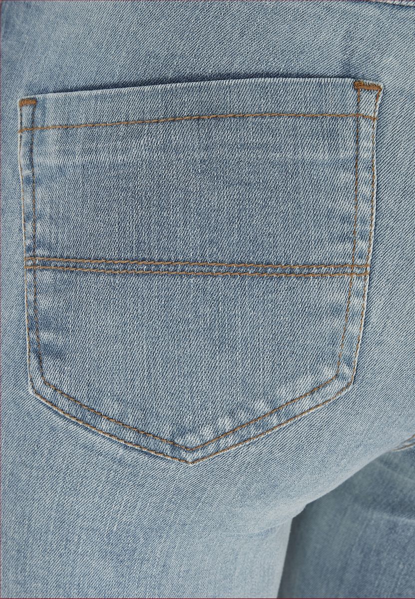 Γυναικείο Ψηλόμεσο Παντελόνι Denim Καμπάνα Tb4549 Urban Classics Tinted Light Blue Washed Outlet γυναικεία Simple Wear