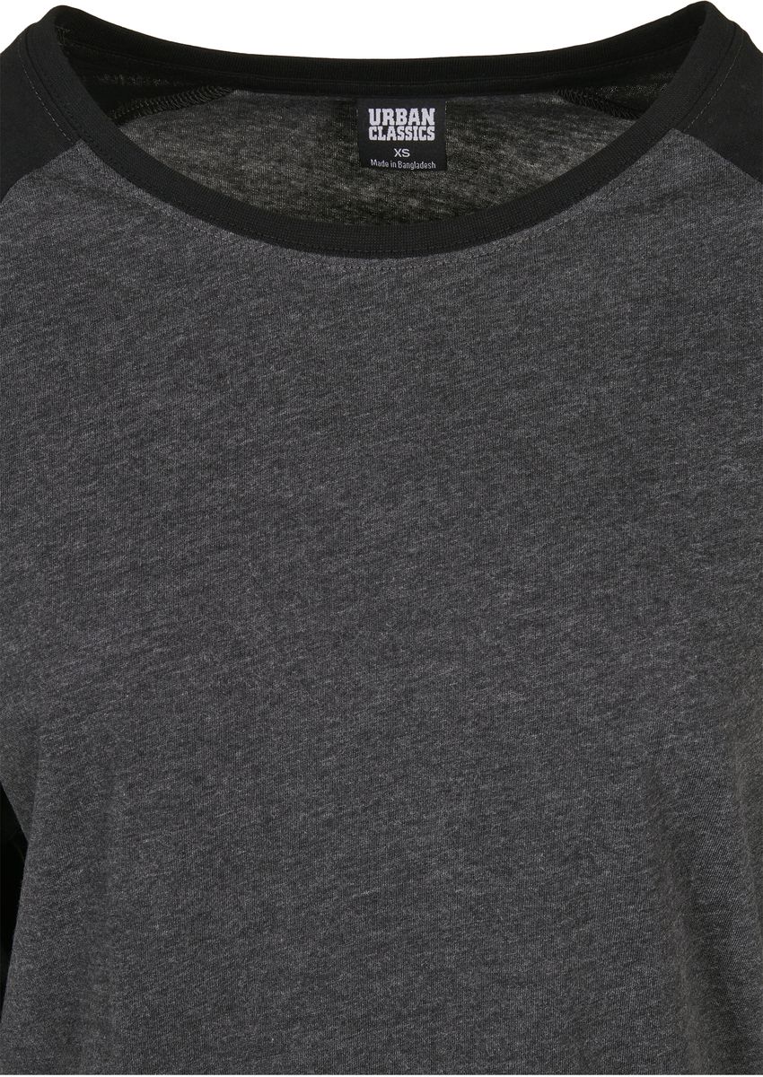 Γυναικεία Μακρυμάνικη Μπλούζα Raglan TB4539 Urban Classics Charcoal/Black