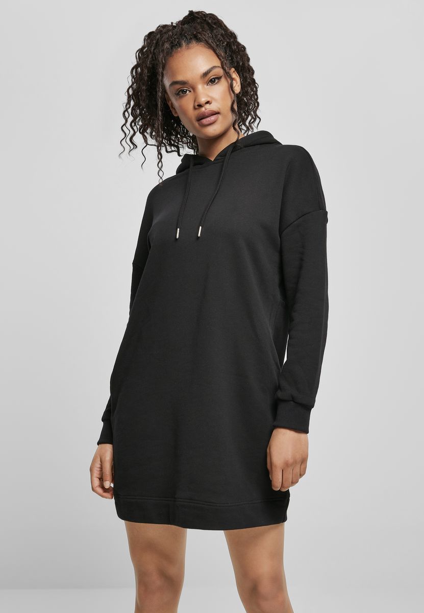 Ladies Organic Oversized Terry Hoody Dress Urban Classics TB4094 Black