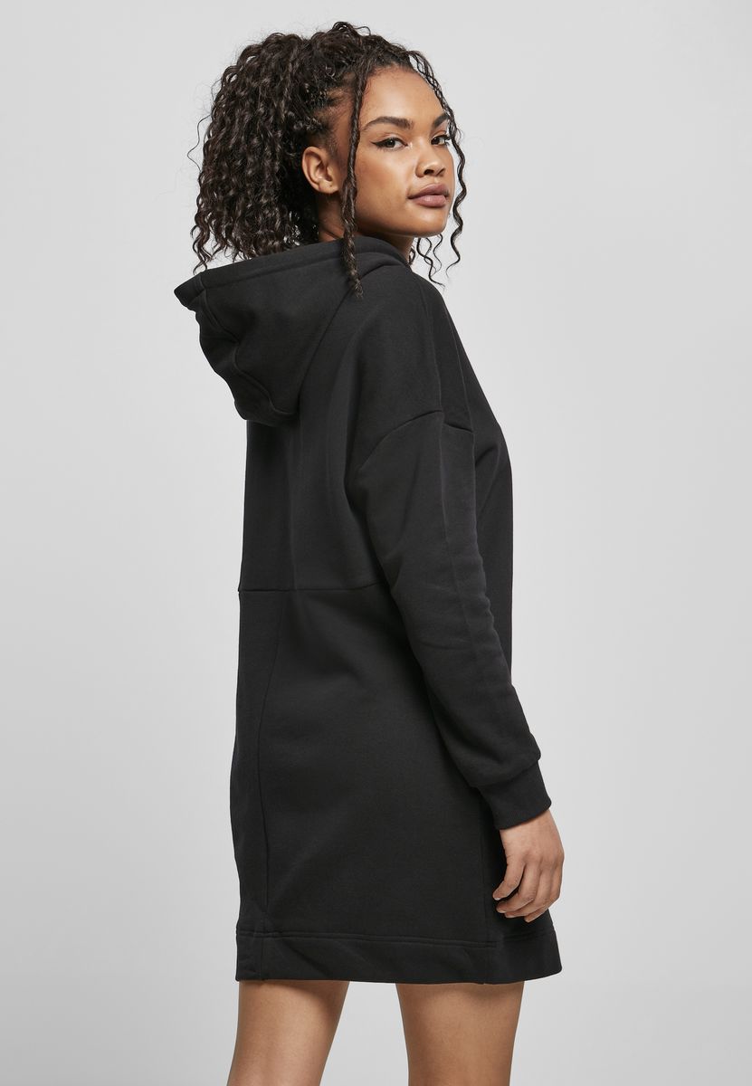 Ladies Organic Oversized Terry Hoody Dress Urban Classics Tb4094 Black Outlet γυναικεία Simple Wear