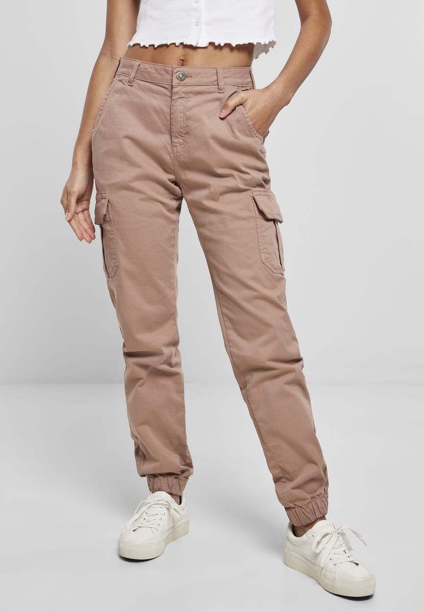 Γυναικείο Ψηλόμεσο Παντελόνι Cargo TB3048 Urban Classics Dusk Rose