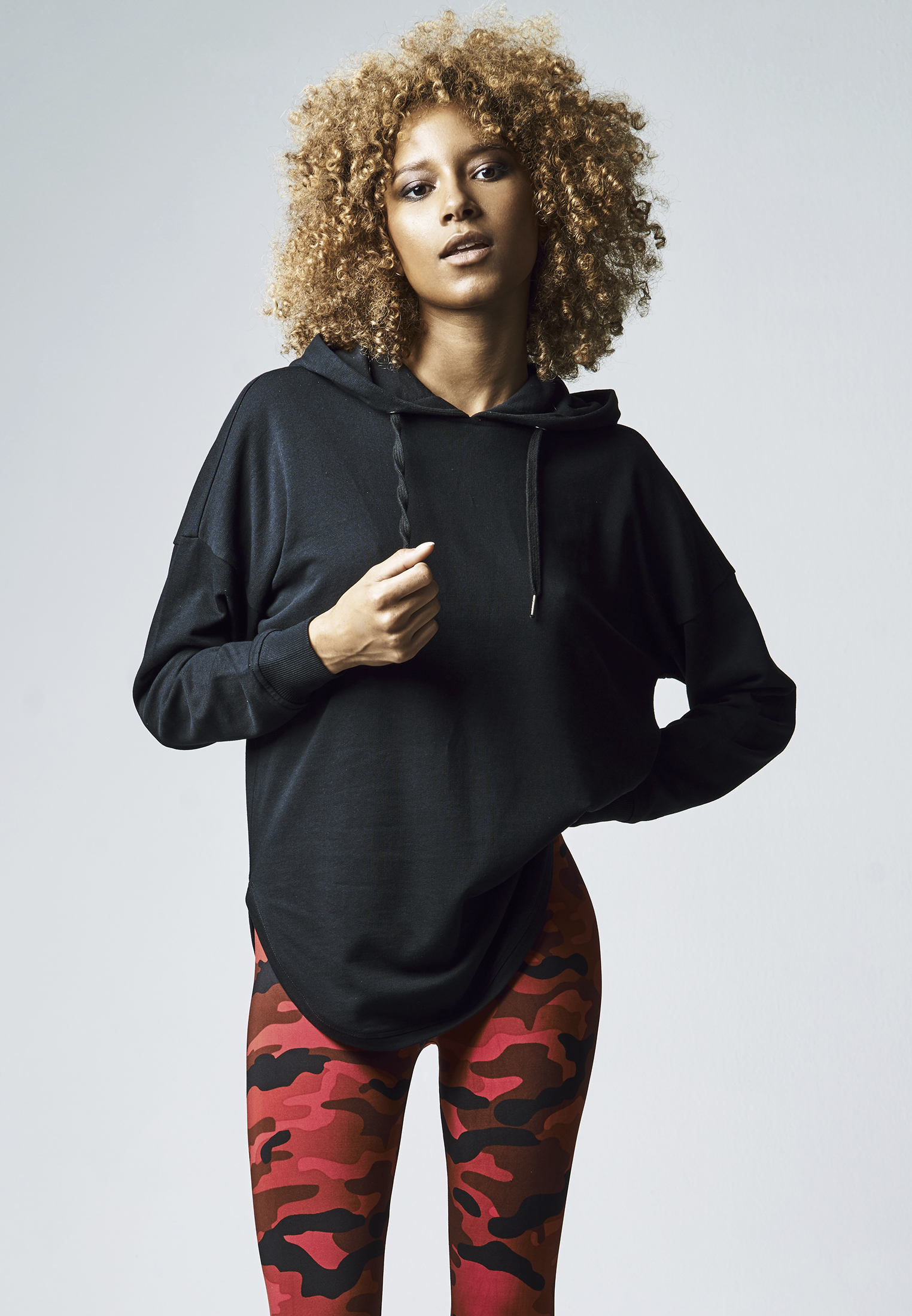 Γυναικείο Φούτερ με Κουκούλα TB1308 Urban Classics Oversized Terry Hoody Black