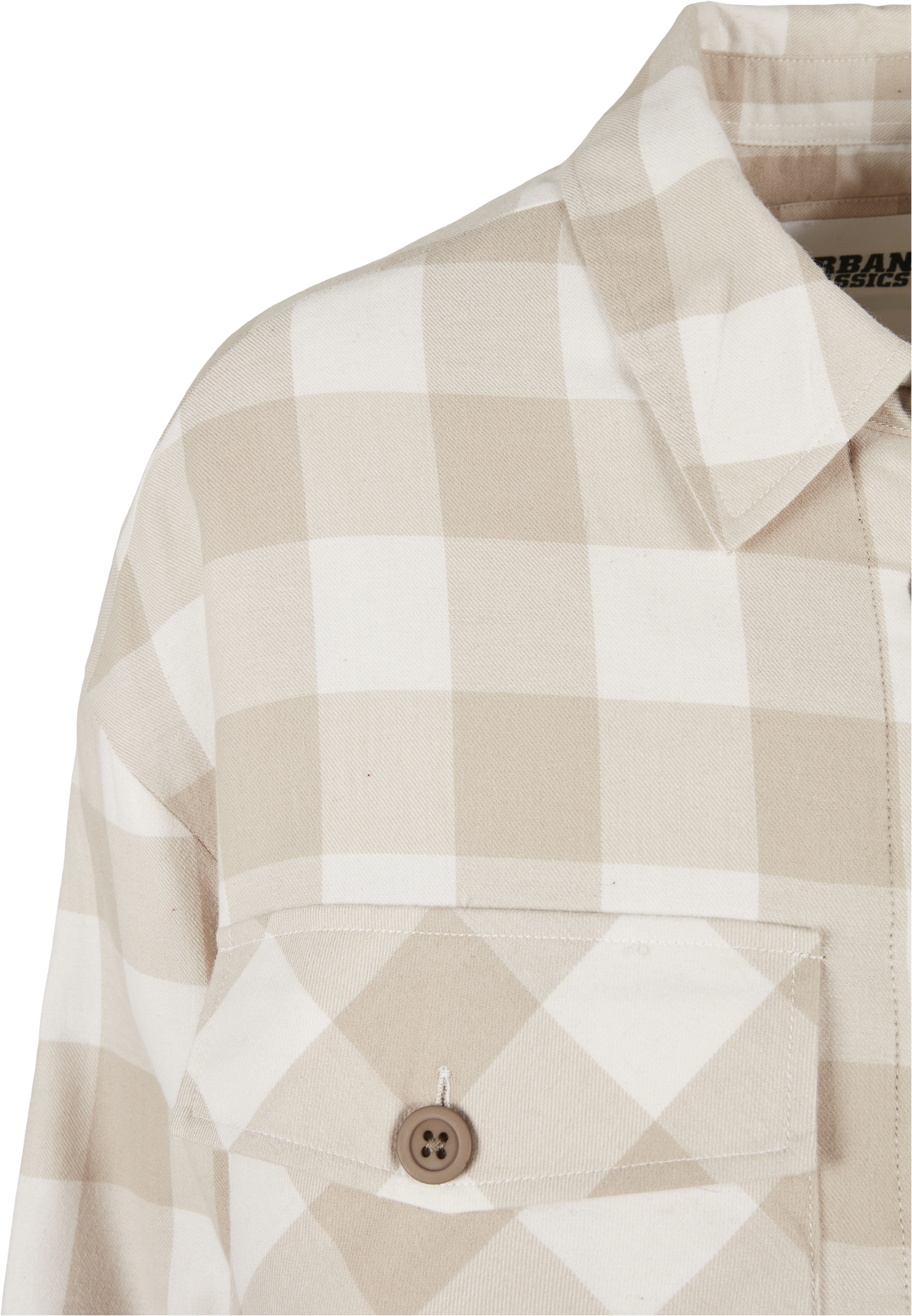 Flanell Padded Overshirt Uc Ladies Tb4007 White Sand Light Taupe Outlet γυναικεία Simple Wear
