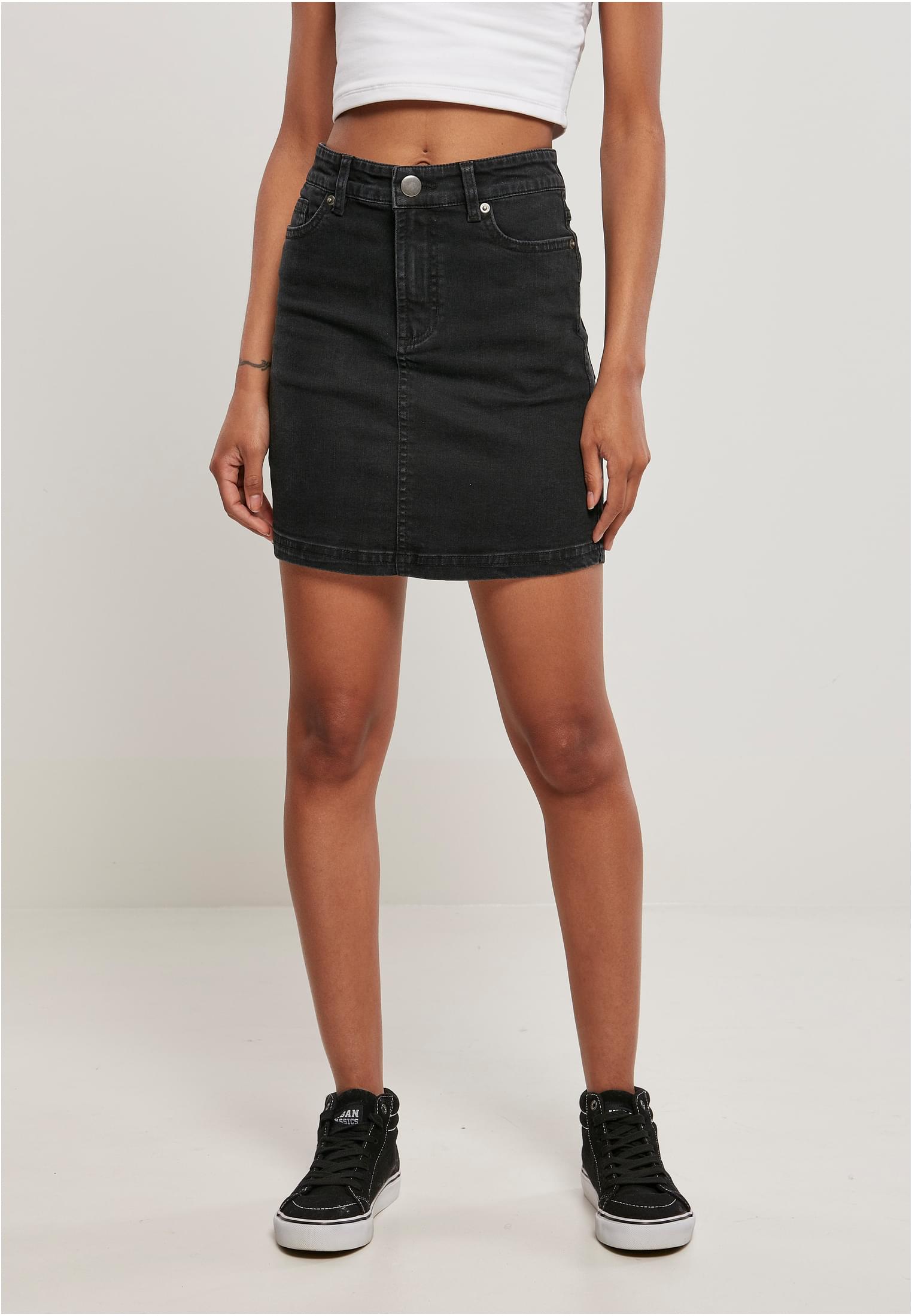 Γυναικεία Μίνι Φούστα Denim Organic Stretch TB4799 Urban Classics black washed