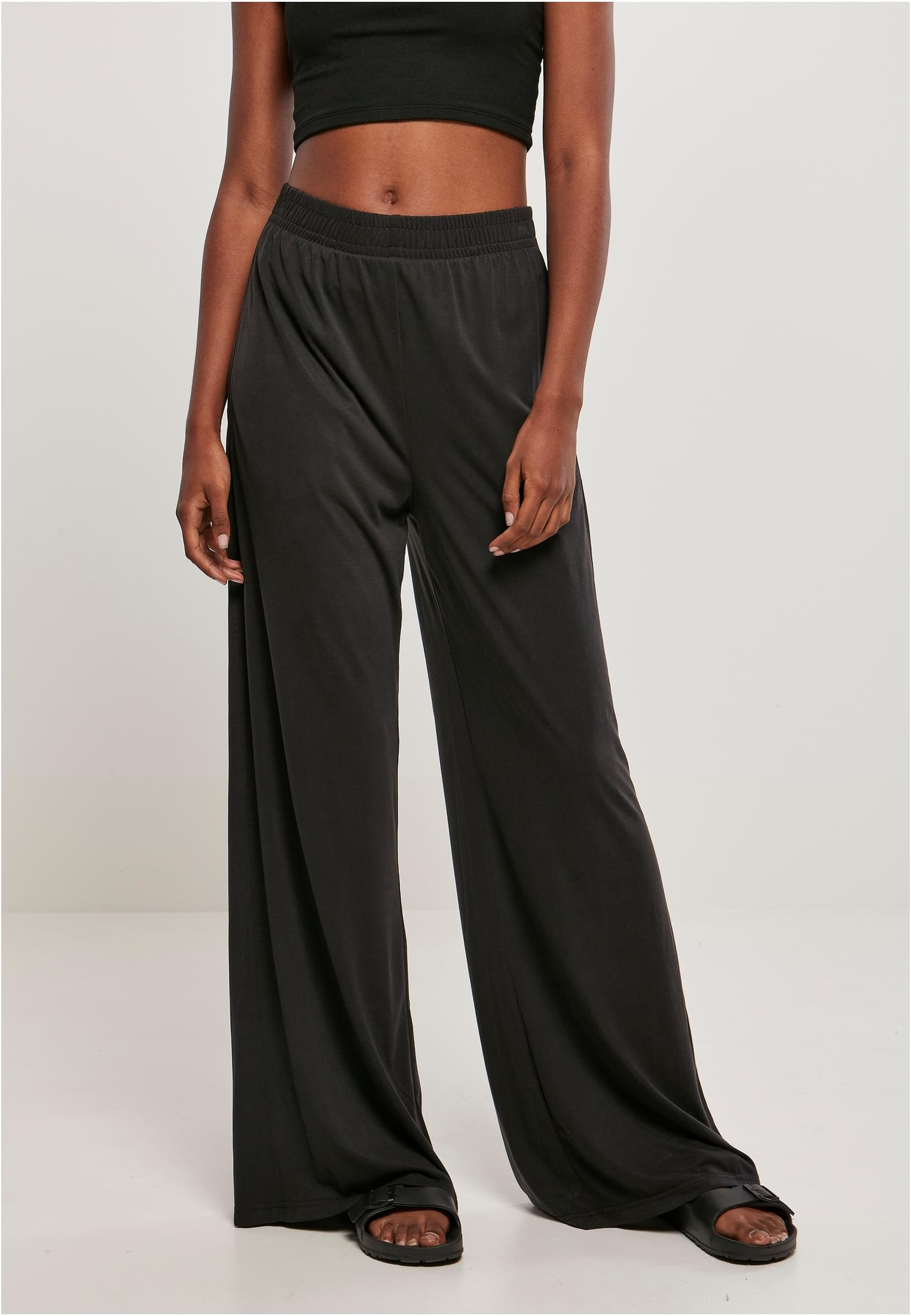 Παντελόνι Modal Wide Leg TB5004 Urban Classics Black Black