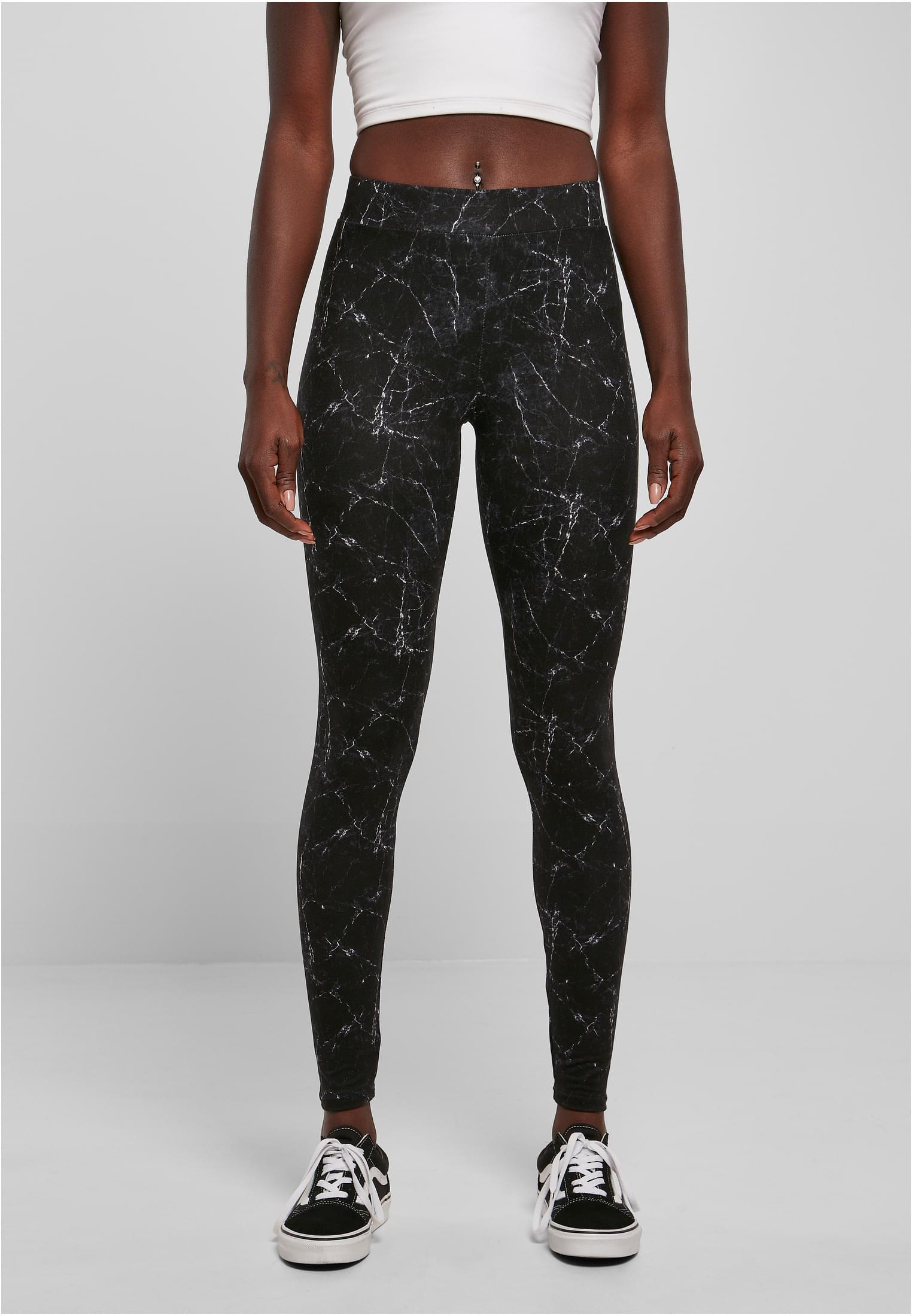 Γυναικείο Κολάν TB4771 Urban Classics Ladies Soft AOP Leggings blackmarble
