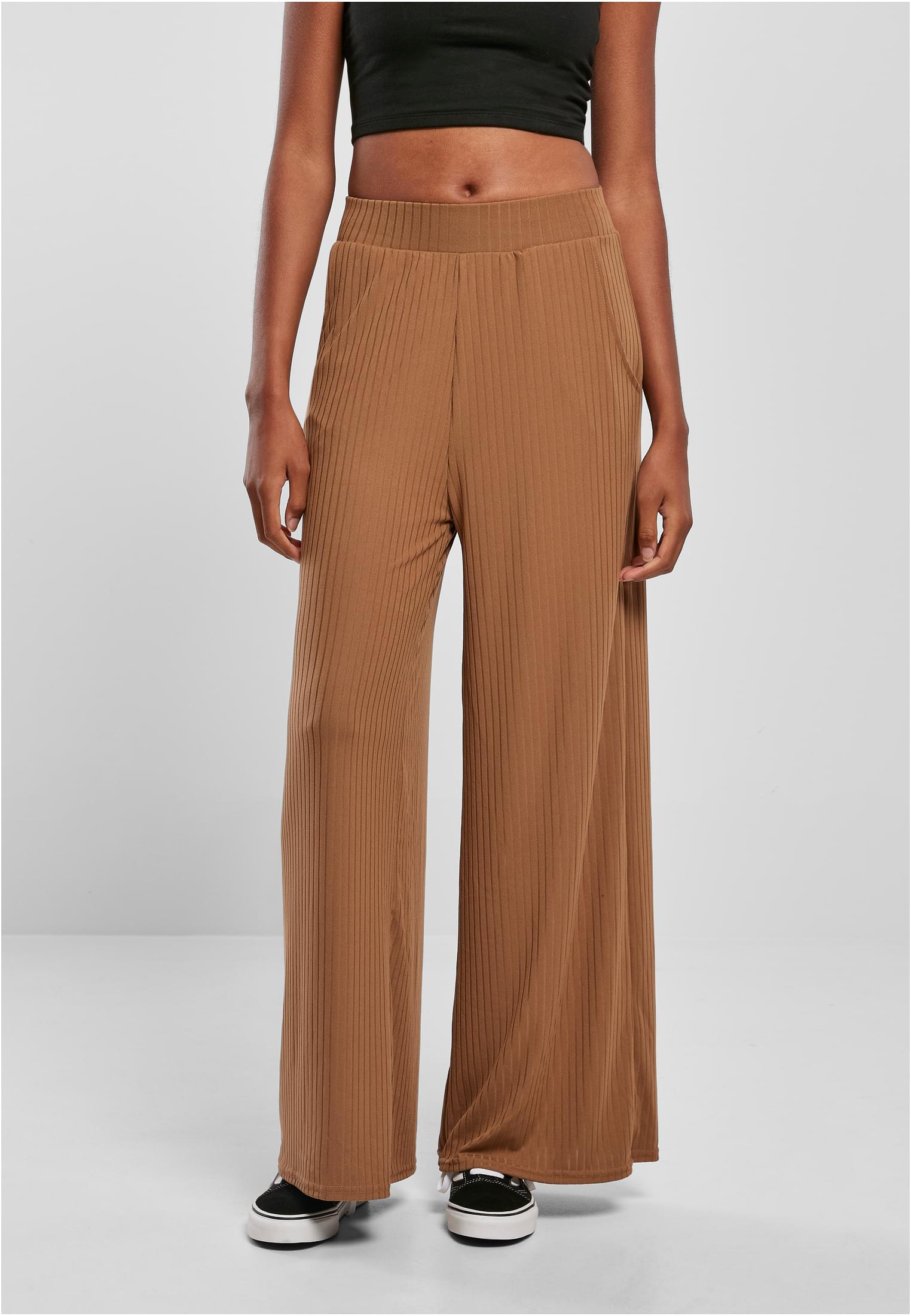 Ladies Rib Jersey Wide Leg Παντελόνι UC Ladies TB5029 Darktaupe