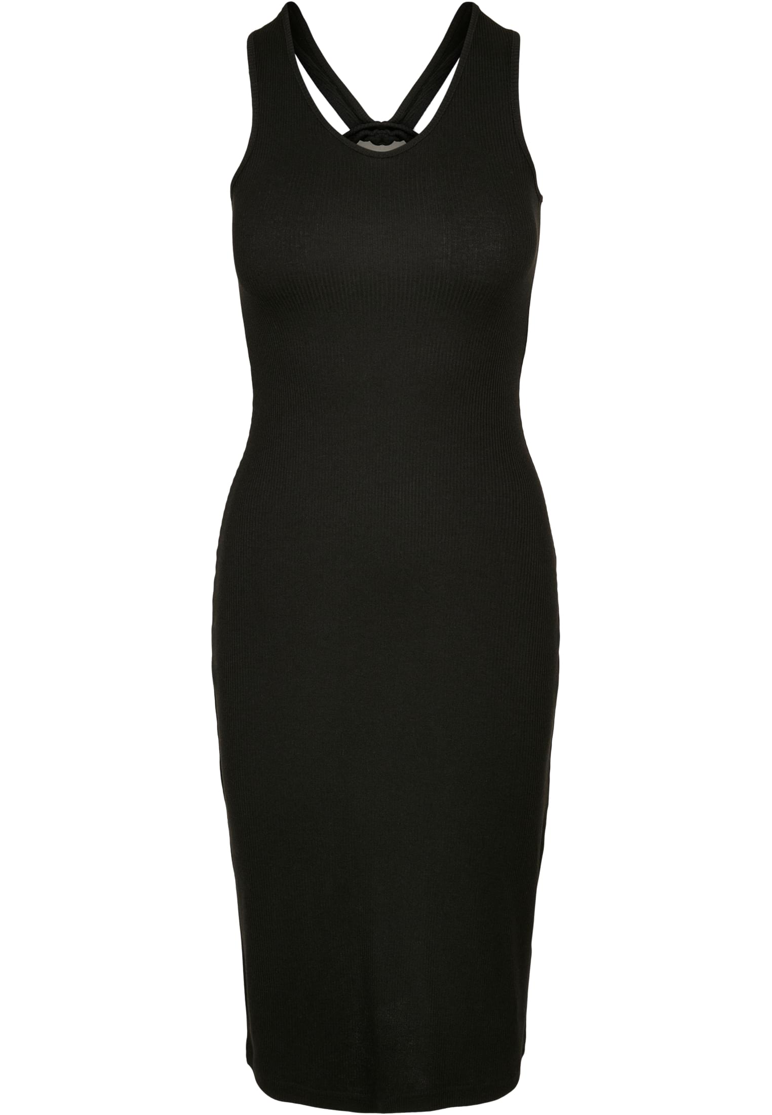 Γυναικείο Midi Αμάνικο Φόρεμα Rib TB4782 Urban Classics Black