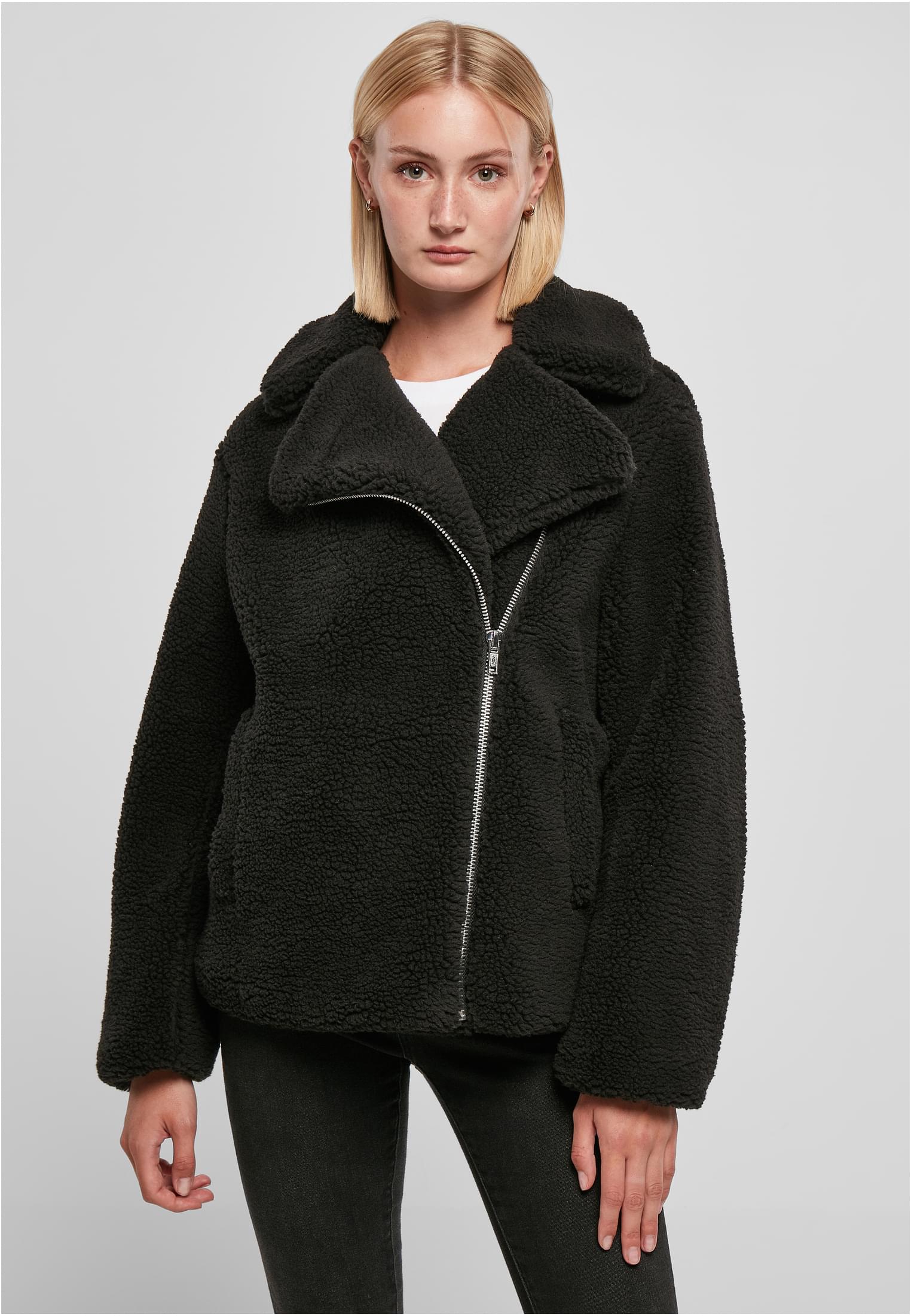 Γυναικείο Μπουφάν Sherpa Biker TB5433-00007 Urban Classics Black