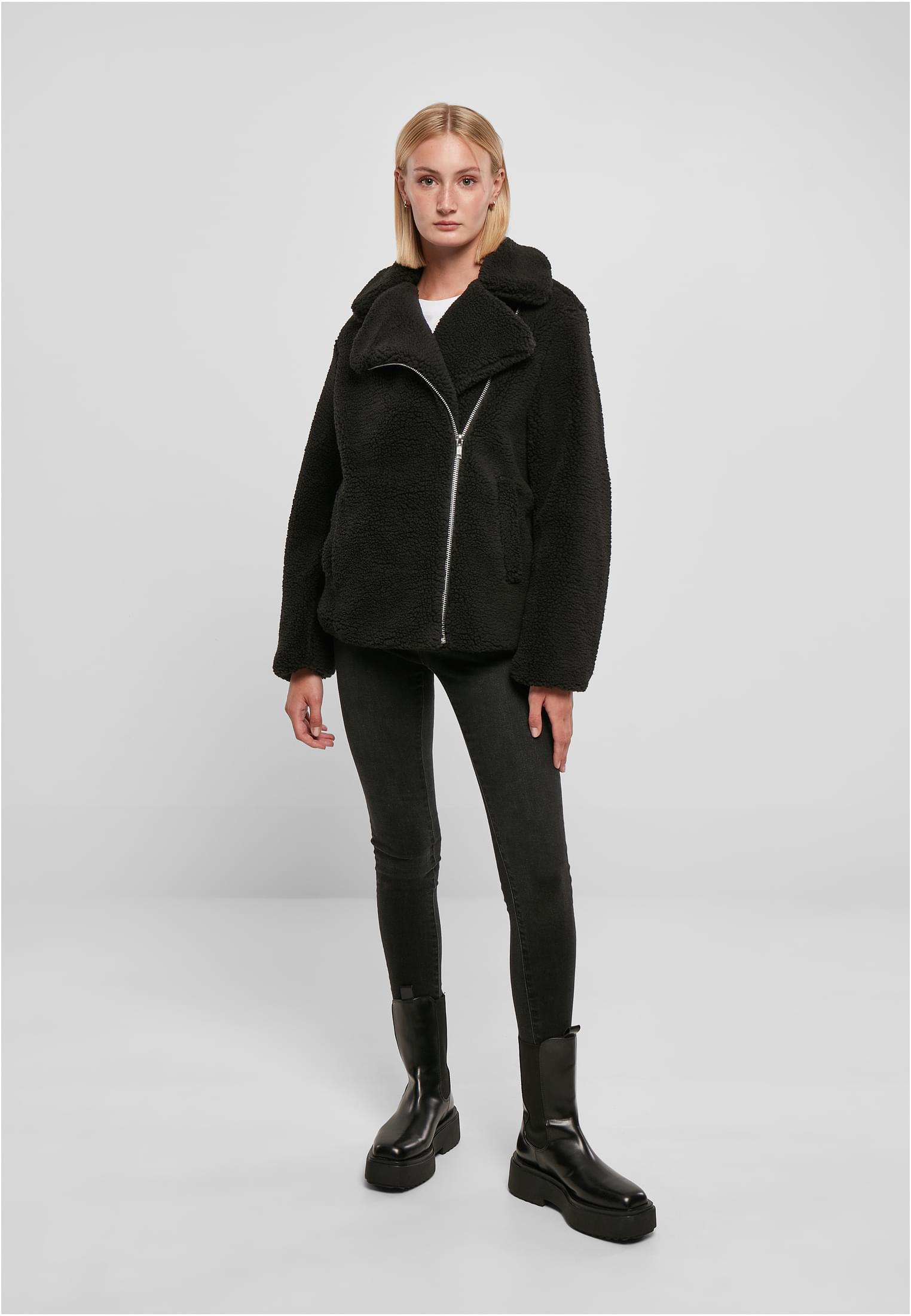 Γυναικείο Μπουφάν Sherpa Biker TB5433-00007 Urban Classics Black