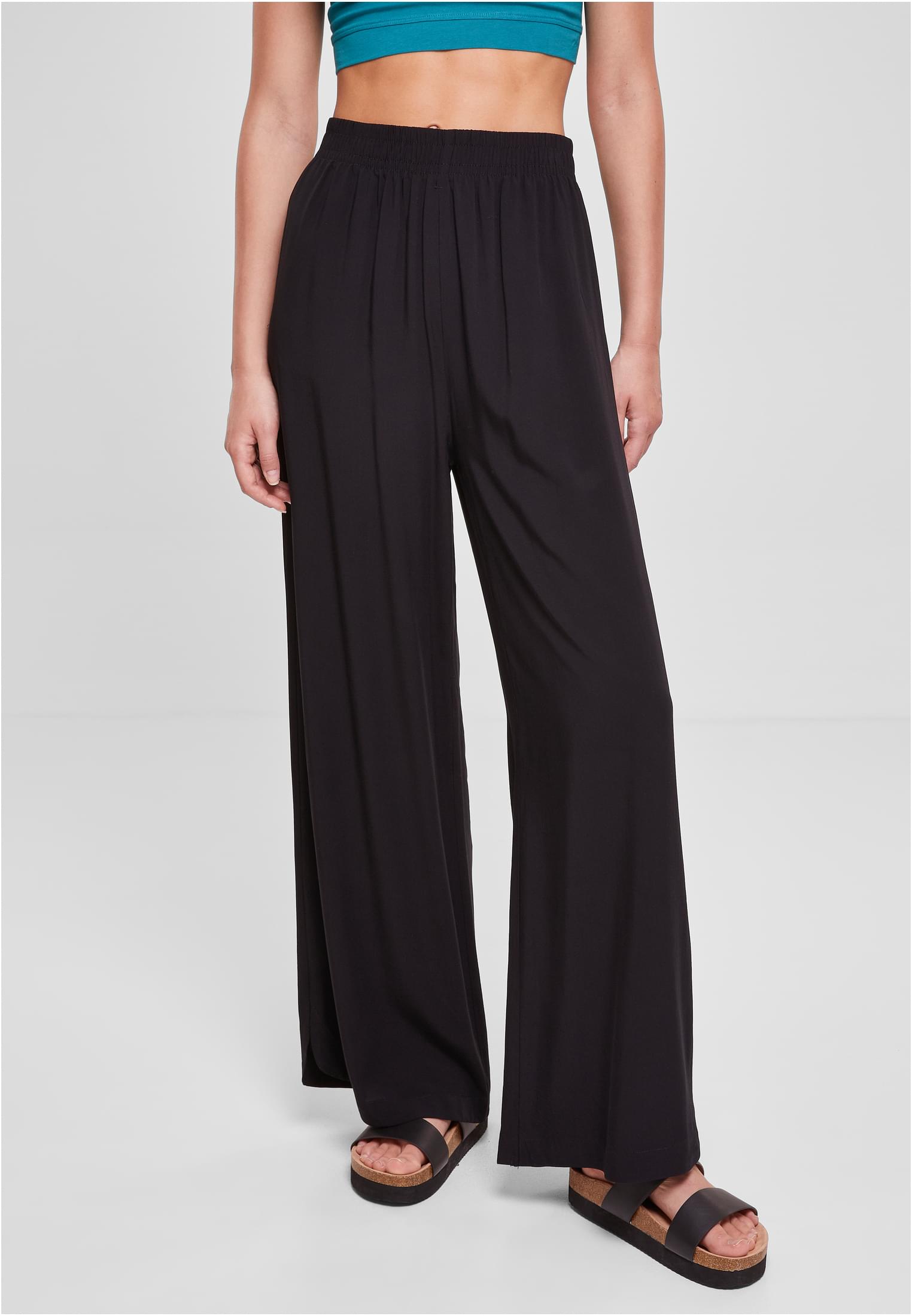 Γυναικείο Παντελόνι Wide Leg Viscose TB5996 Urban Classics Black Black