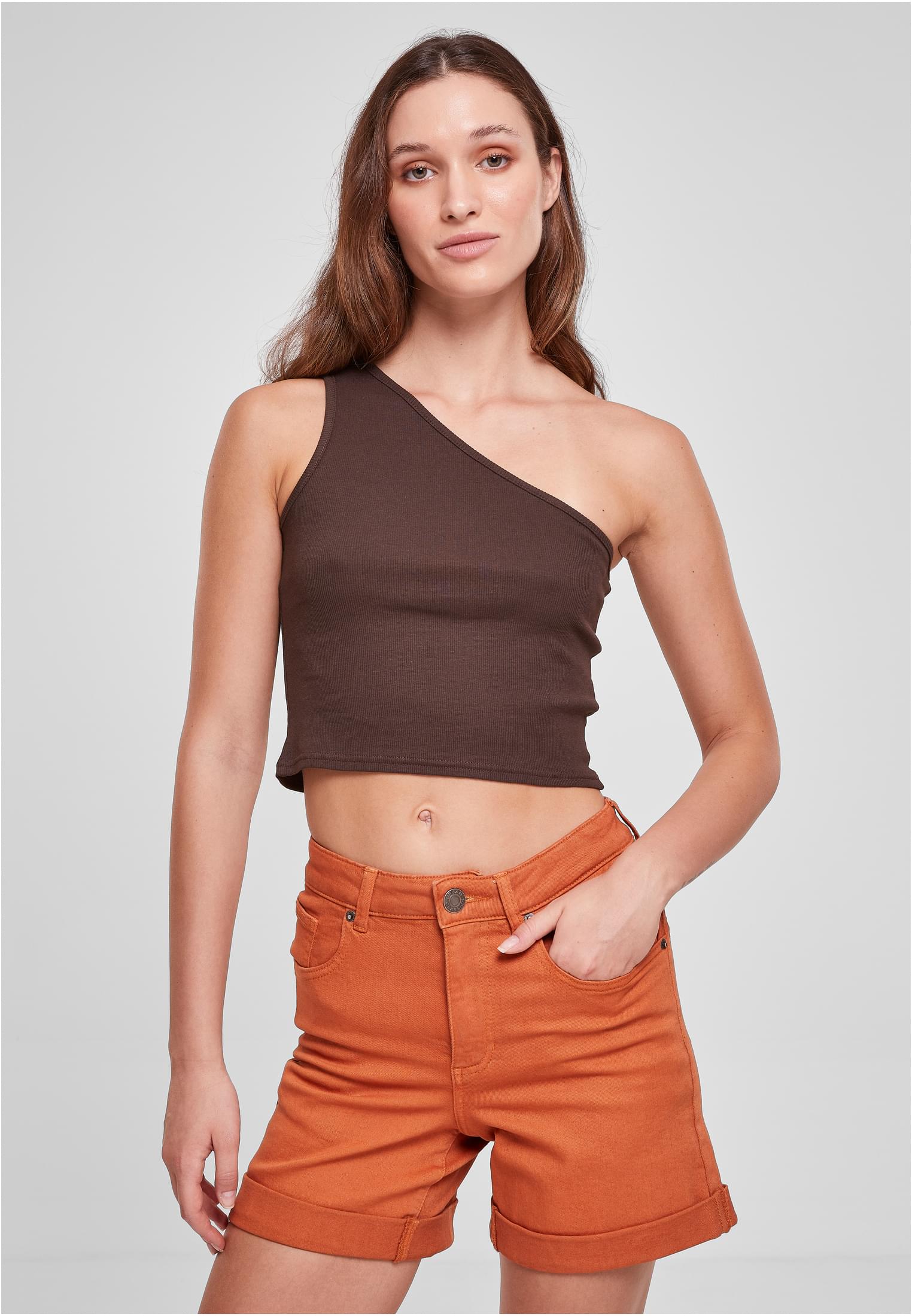 Γυναικείο Cropped Ασύμμετρο Τοπ TB2609-00075 Urban Classics Brown