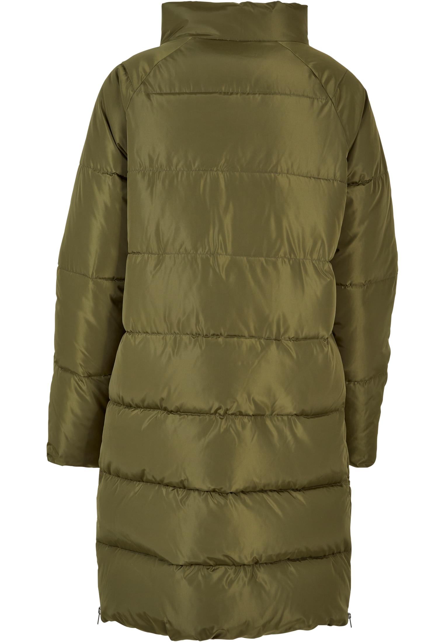 Ladies High Neck Puffer Coat Urban Classics TB5435-00176 olive