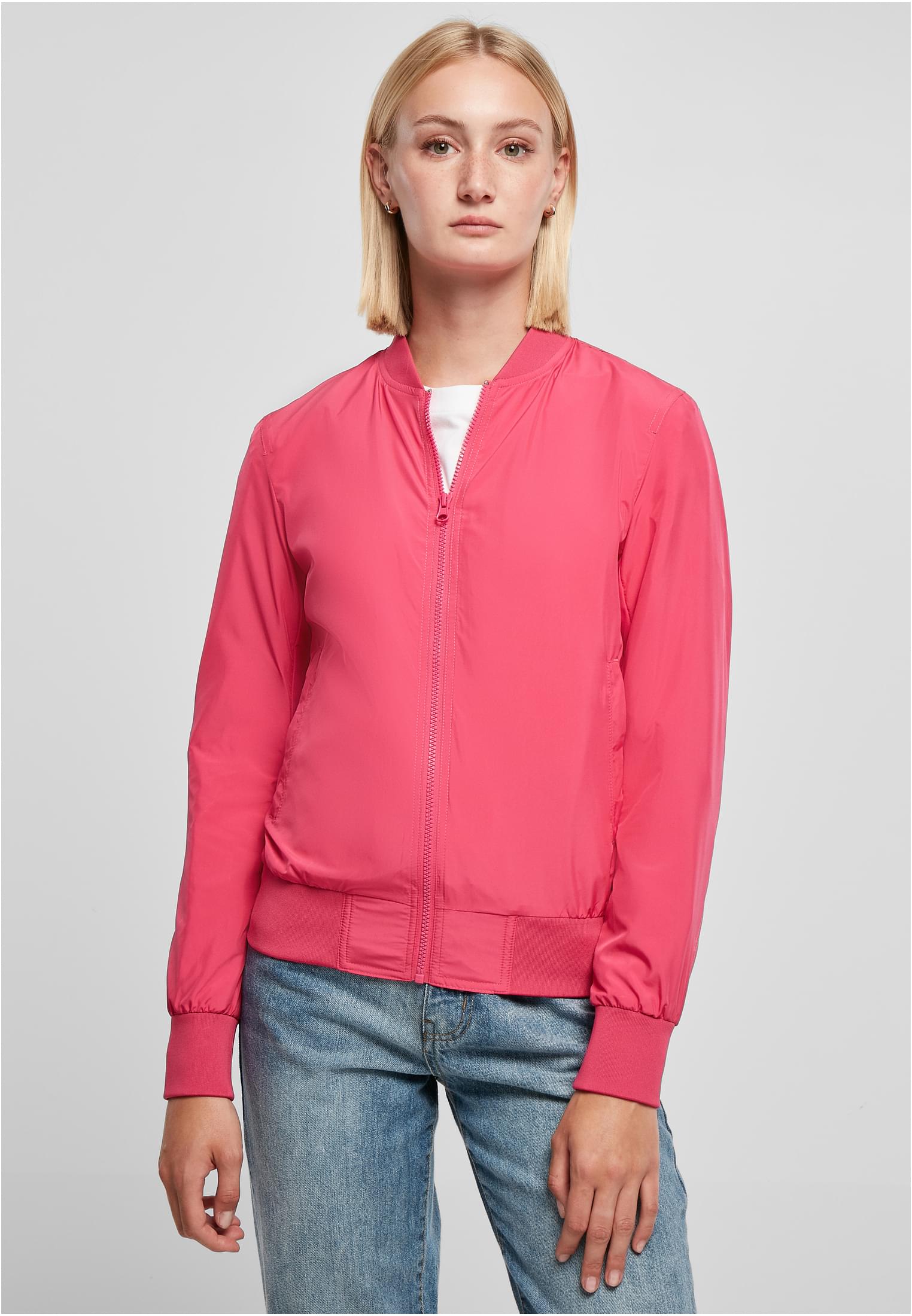 Γυναικείο Μπουφάν Ladies Light Bomber Jacket TB1217-02534 Urban Classics Hibiskus Ροζ