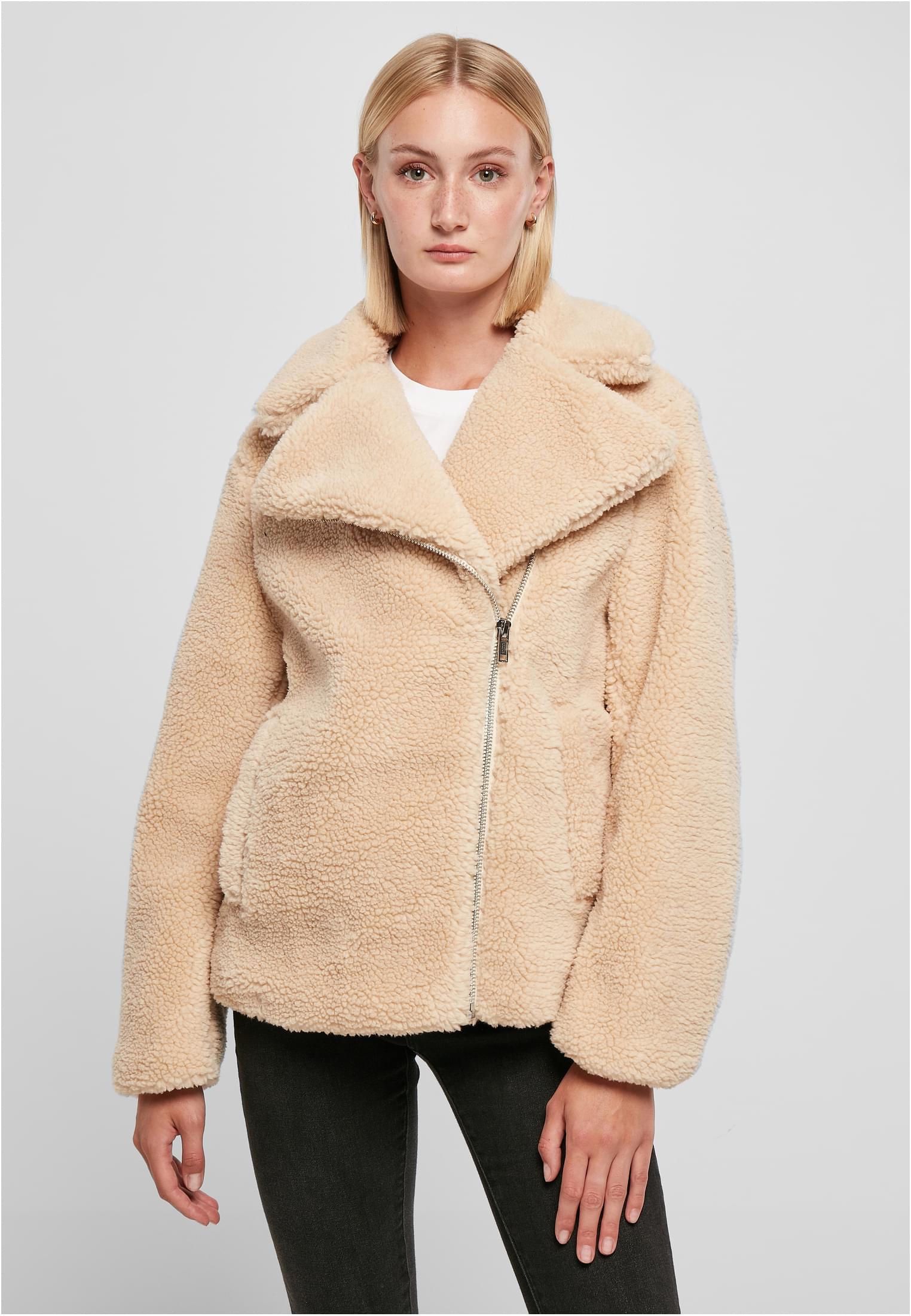 Γυναικείο Μπουφάν Sherpa Biker TB5433-03738 Urban Classics unionbeige