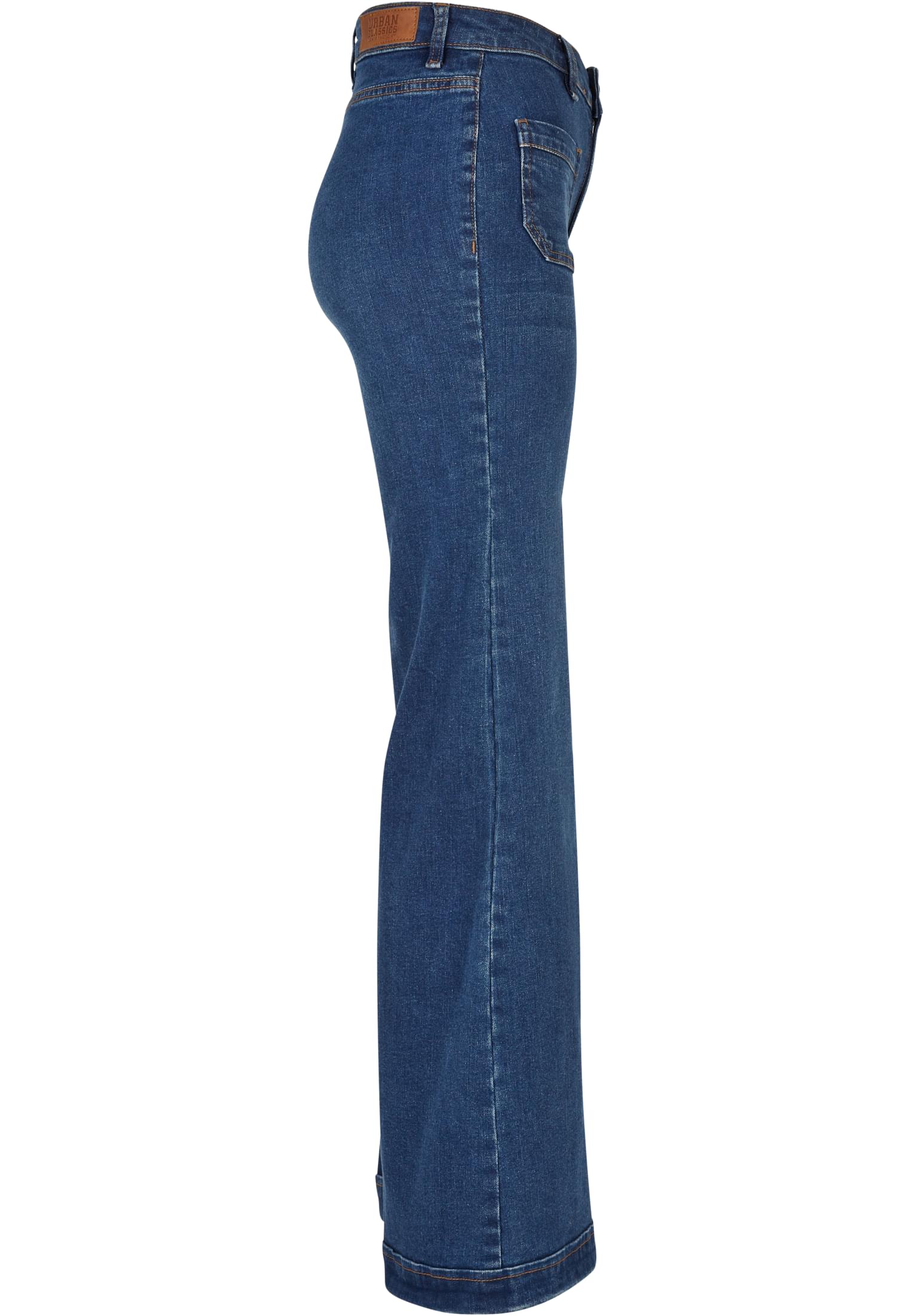 Γυναικείο Τζιν Παντελόνι Καμπάνα TB5452-04294 Urban Classics Denim Blue deepblue washed