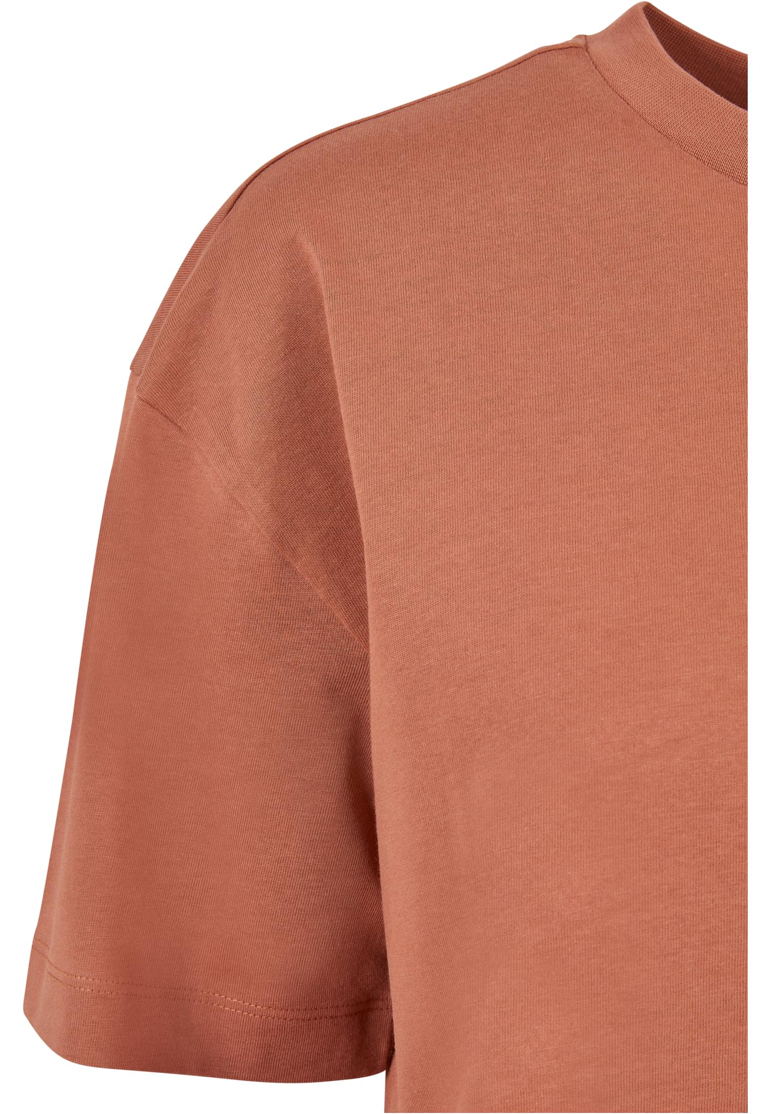 Ladies Organic Oversized Slit Tee Dress Urban Classics TB4091-04420 terracotta