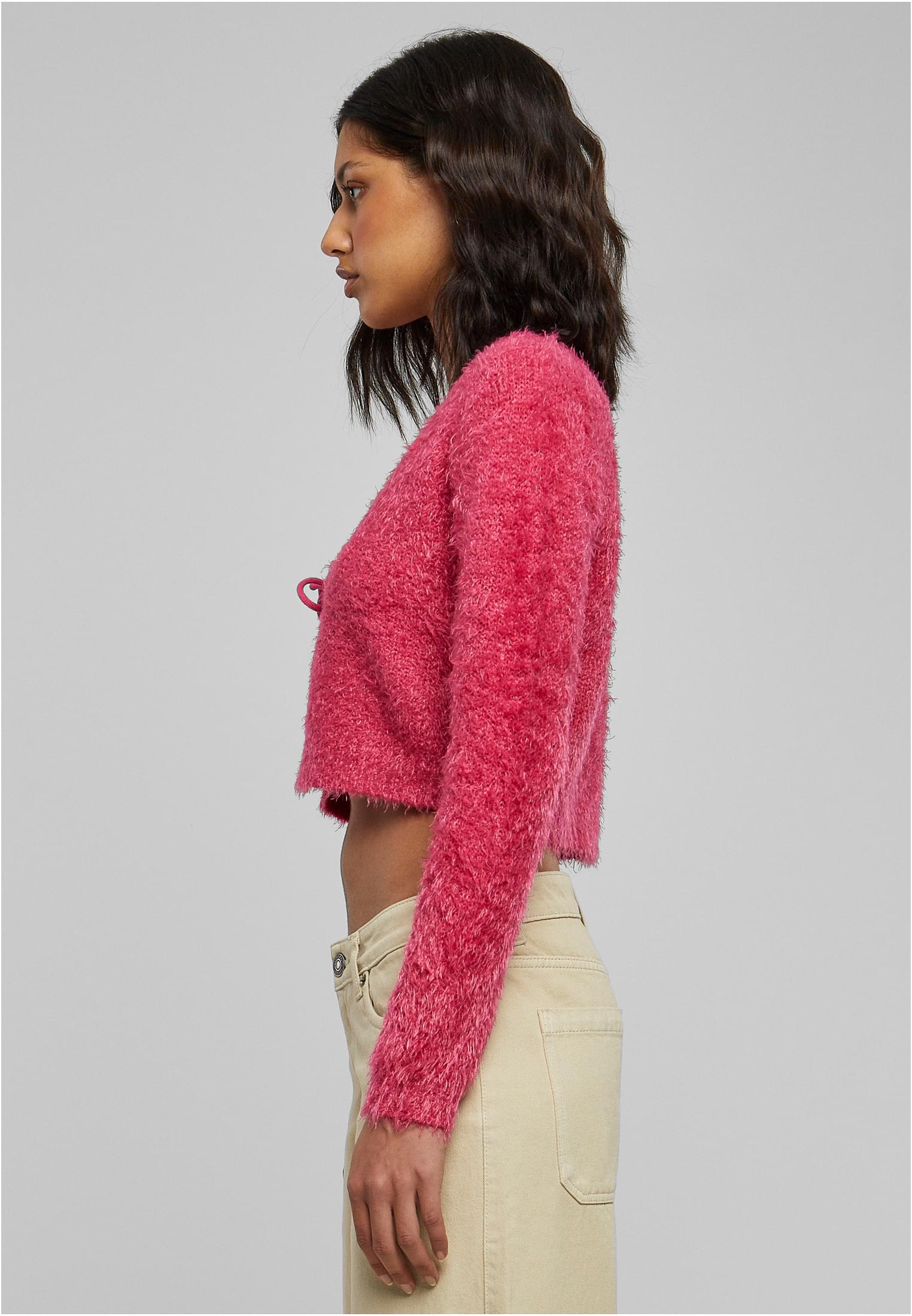 Ladies Tied Cropped Feather Ζακέτα Urban Classics Tb6082-06989 Hibiskuspink Outlet γυναικεία Simple Wear