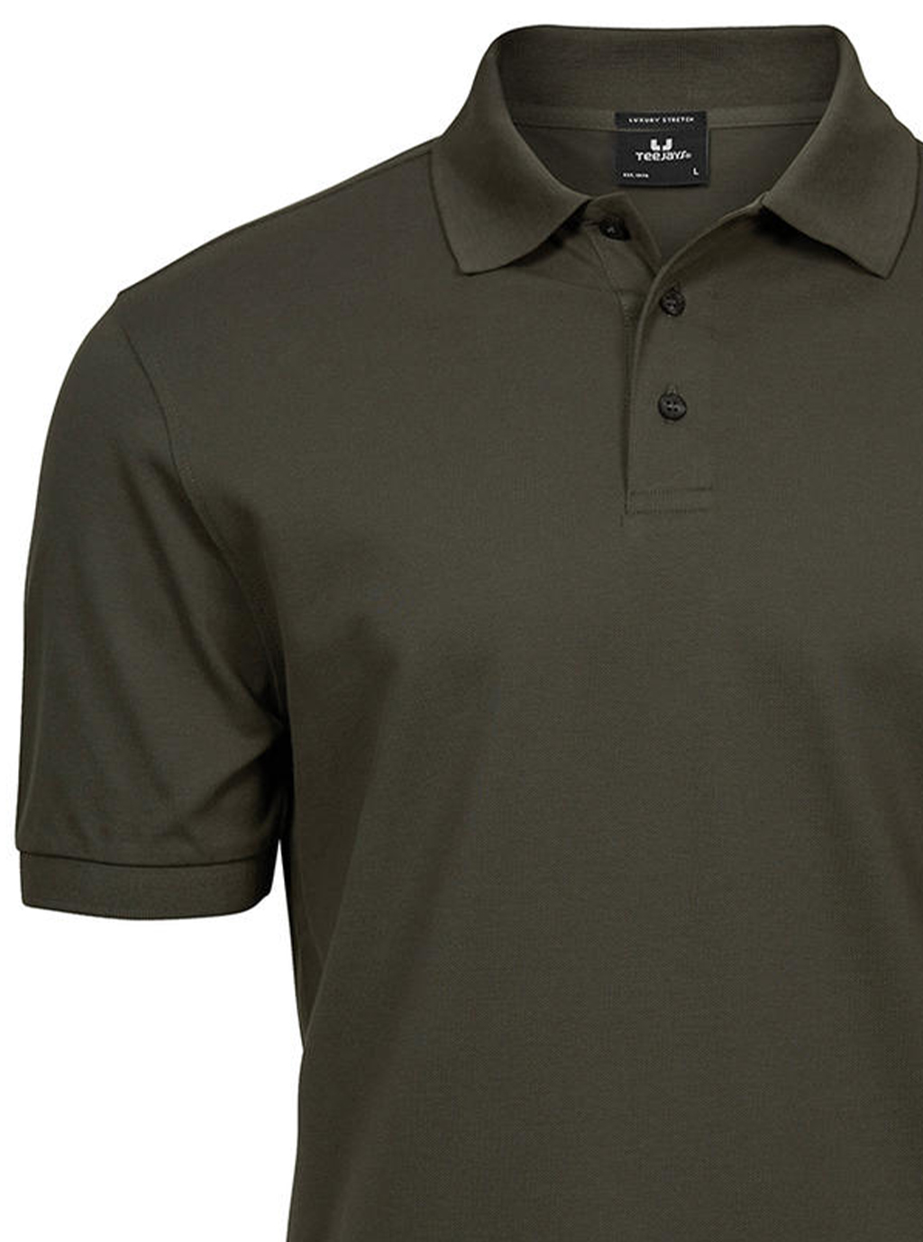 Ανδρική Μπλούζα Polo 1405 Tee Jays Luxury Stretch Dark Olive ανδρικά Μπλούζες Simple Wear