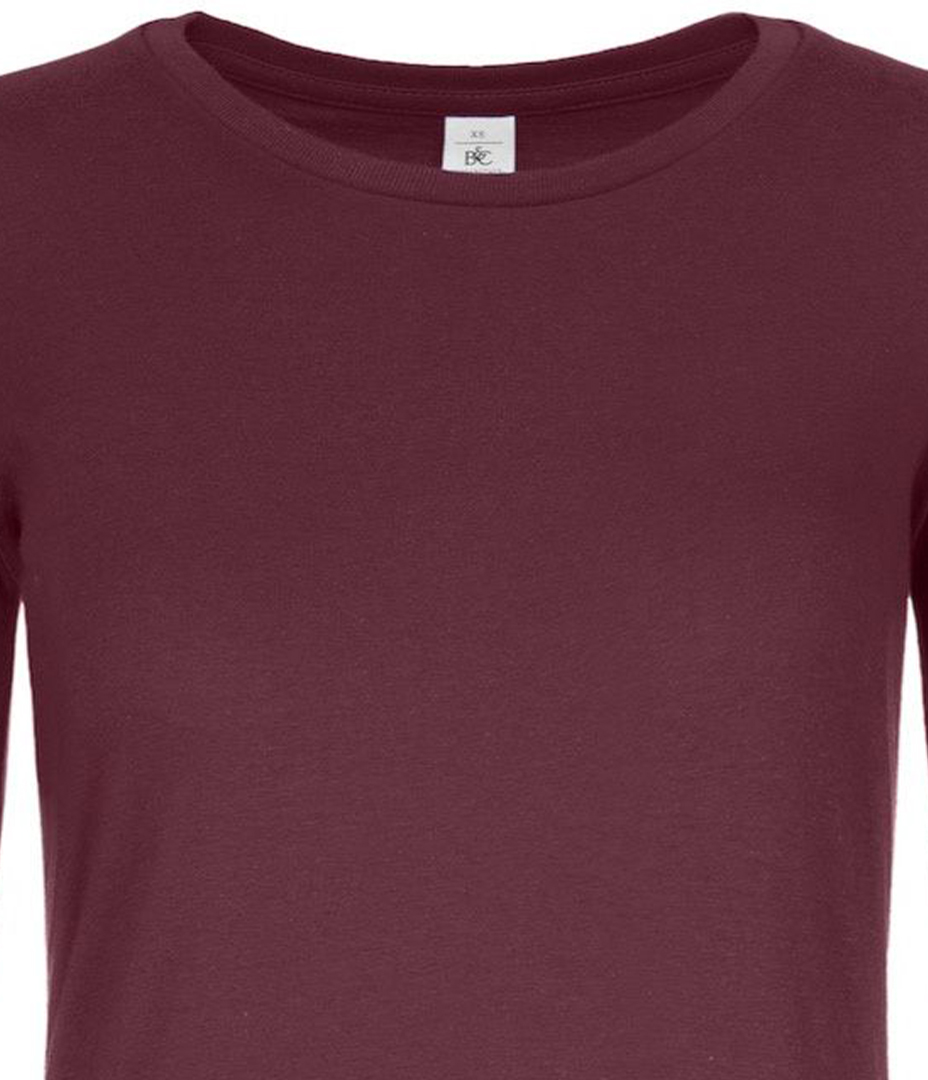 Γυναικείο T-Shirt Μακρυμάνικο TW08T B & C Burgundy