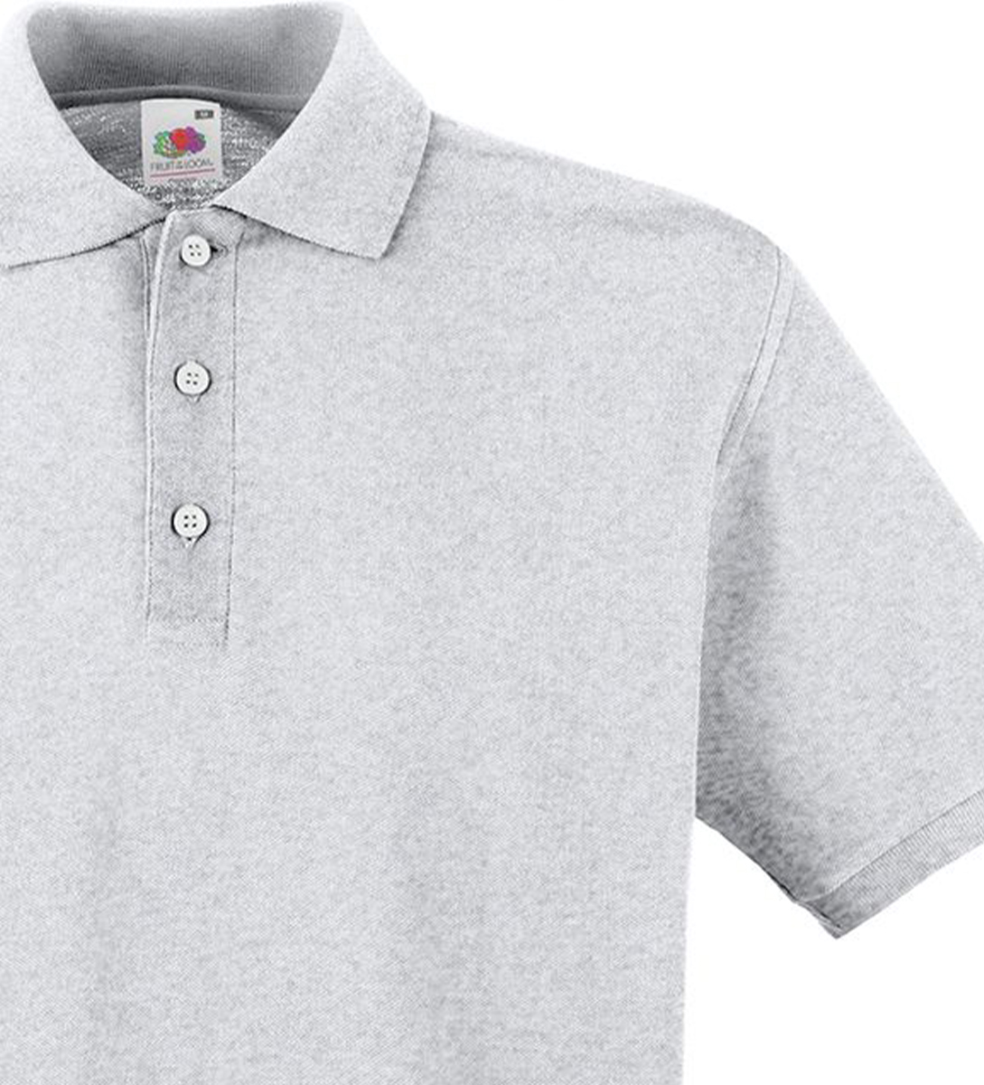 Ανδρική Μπλούζα Polo 63-218-0 Fruit Of The Loom Premium Heather Grey ανδρικά Μπλούζες Simple Wear