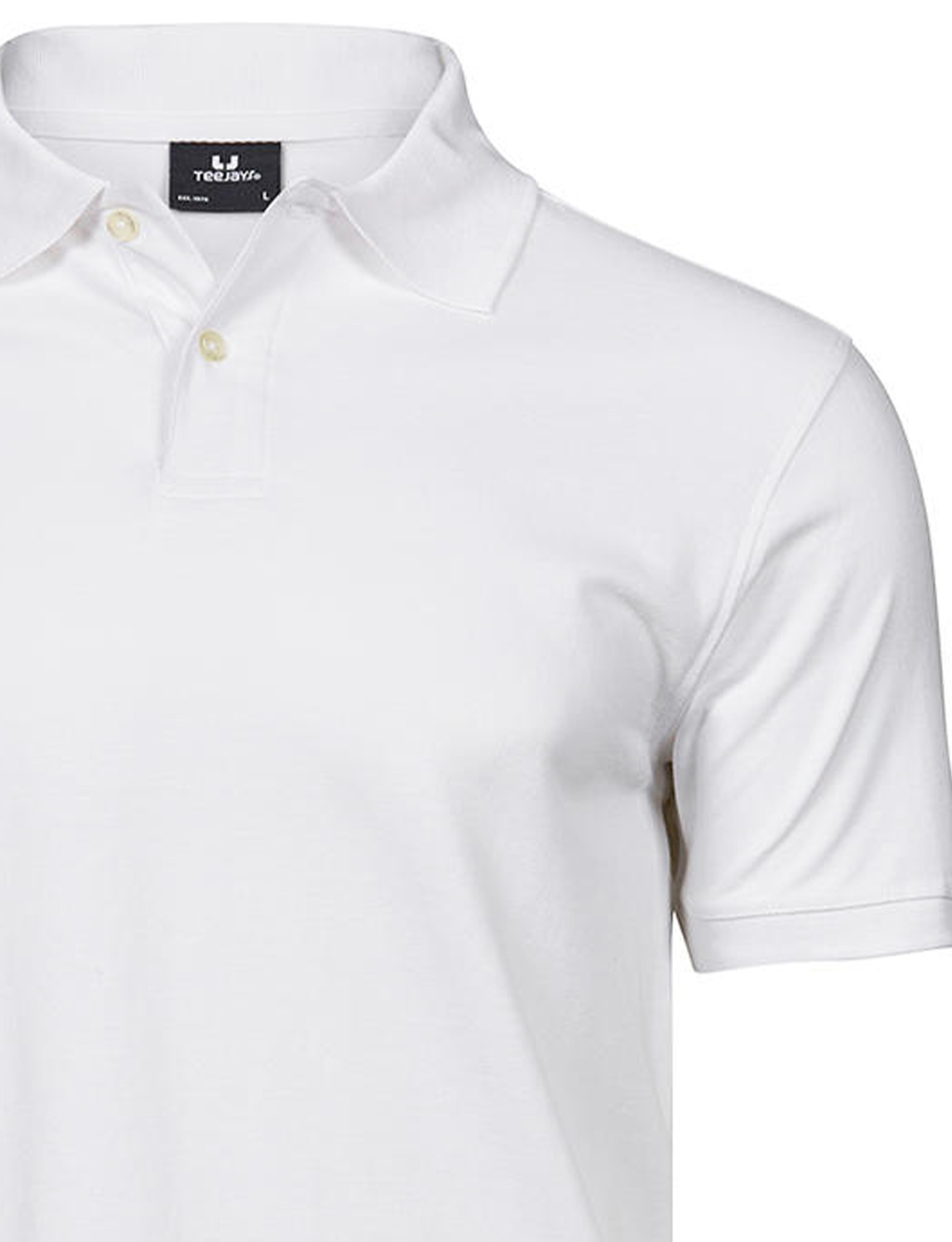 Ανδρική Μπλούζα Polo 1400 Tee Jays Heavy Pique White ανδρικά Μπλούζες Simple Wear