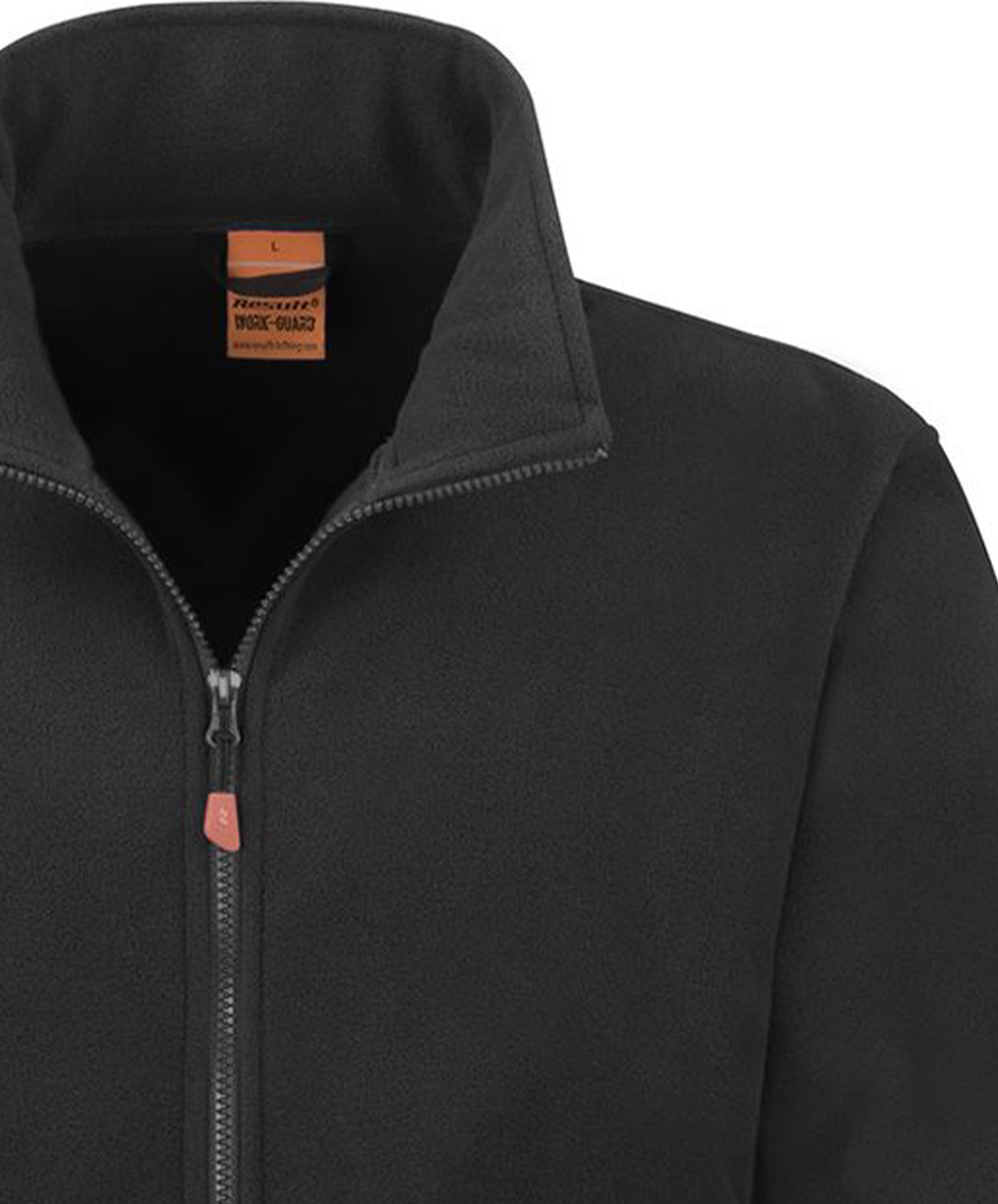 Ανδρική Ζακέτα Microfleece Heavy Duty R330X Result Work-Guard Black ανδρικά Μπουφάν Simple Wear