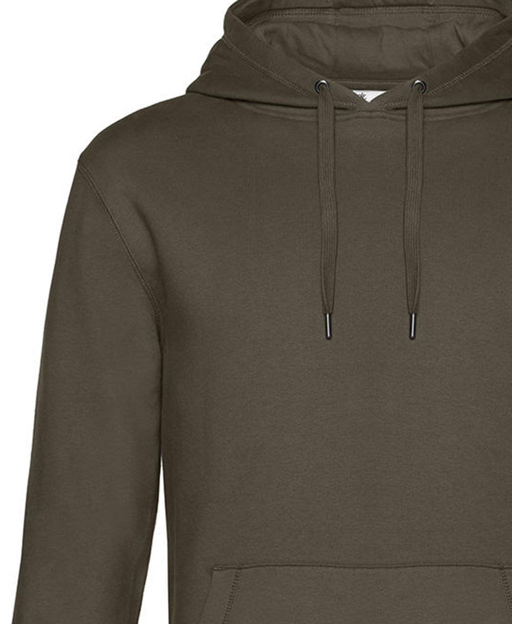 Hoodie Φούτερ Wu02K B C King Khaki ανδρικά Simple Wear
