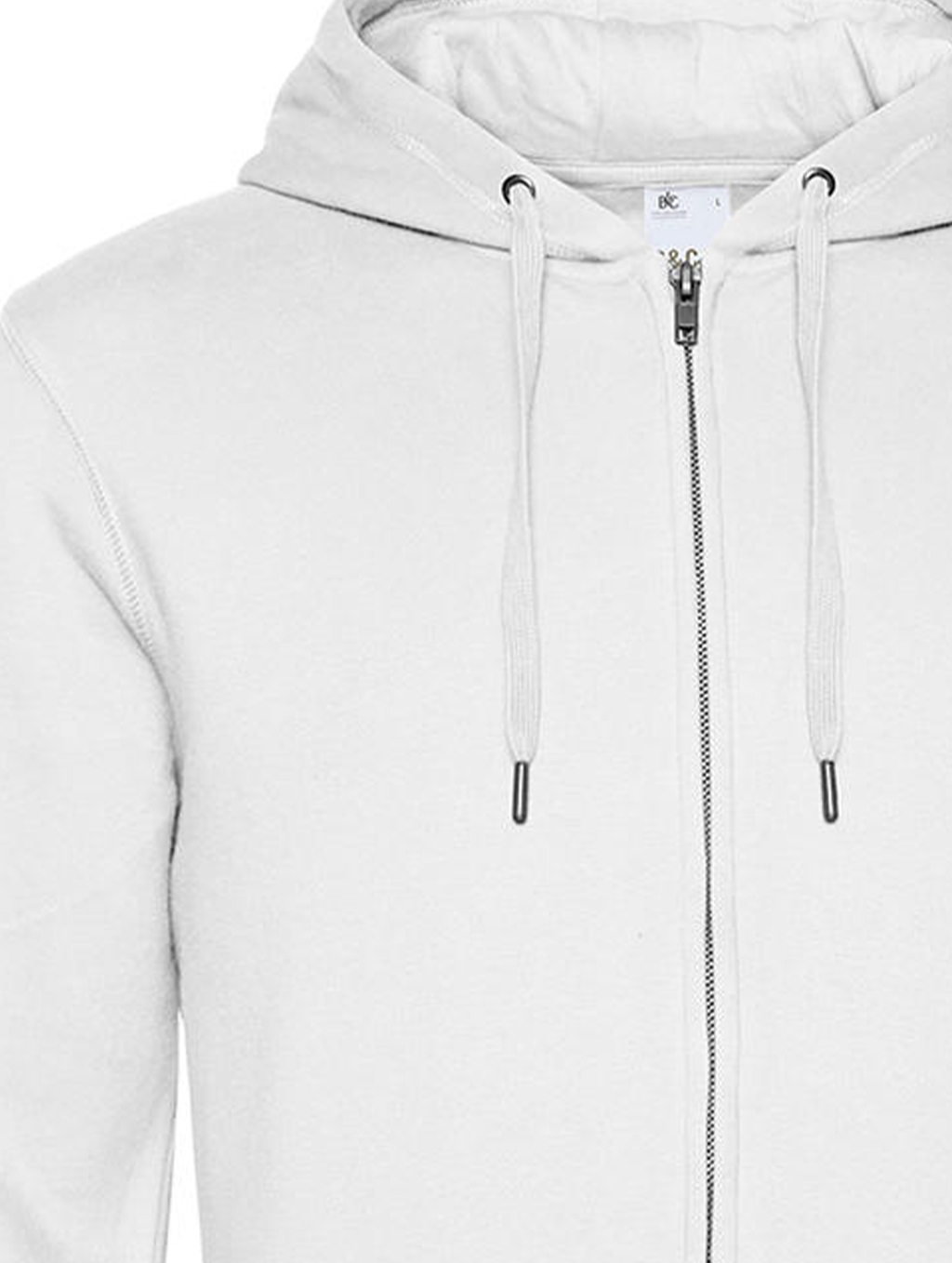 Ζακέτα Φούτερ με Κουκούλα Wu03K B C King White ανδρικά Simple Wear
