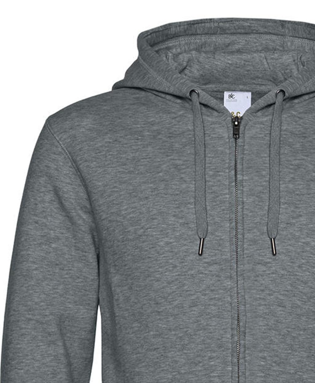 Ζακέτα Φούτερ με Κουκούλα Wu03K B C King Heather Mid Grey ανδρικά Simple Wear