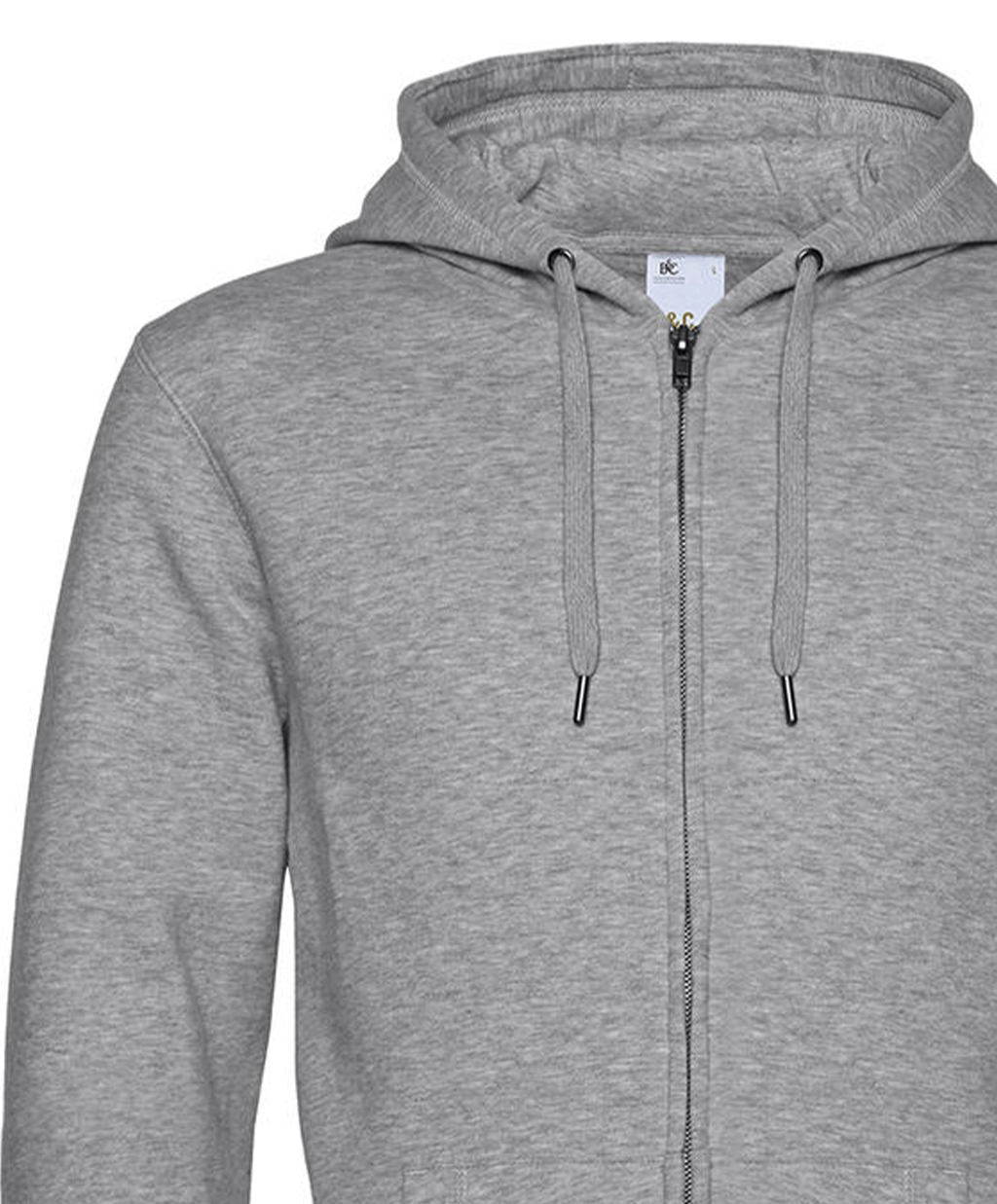 Ζακέτα Φούτερ με Κουκούλα Wu03K B C King Heather Grey ανδρικά Simple Wear