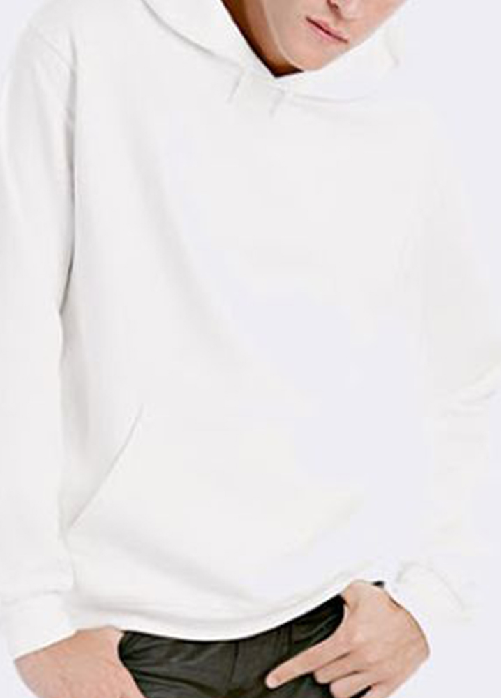 Φούτερ με Κουκούλα Id 003 B C White Outlet ανδρικά Simple Wear
