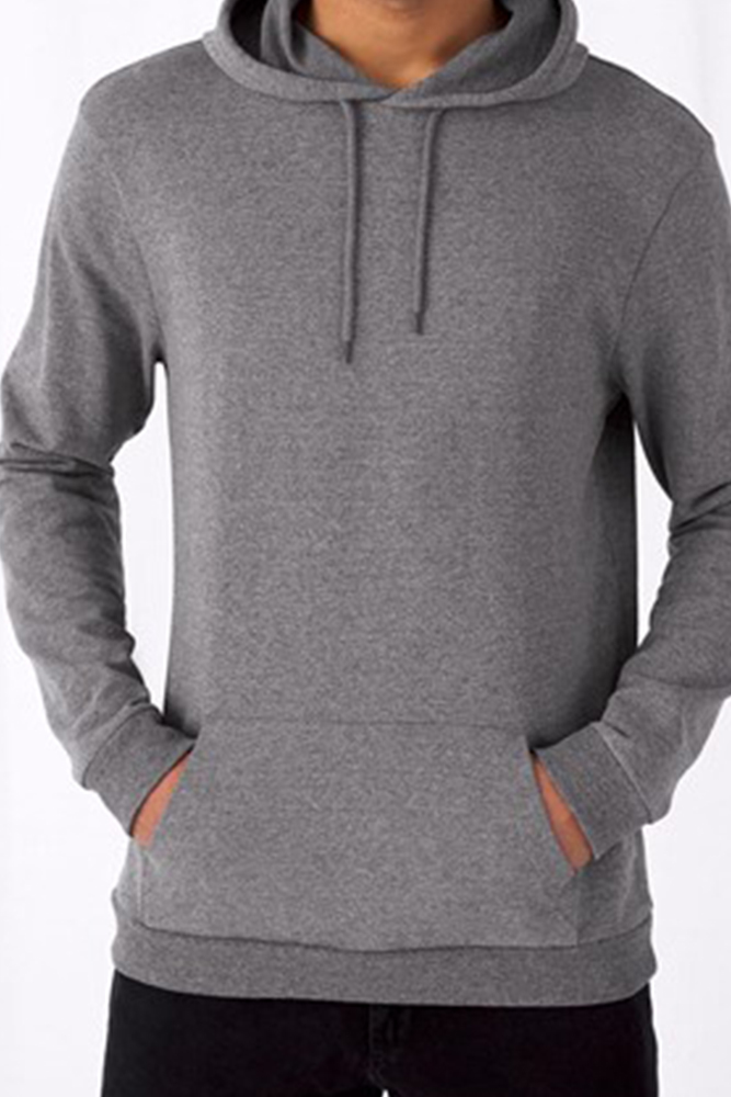 Φούτερ με Κουκούλα Id 003 B C Heather Grey Outlet ανδρικά Simple Wear