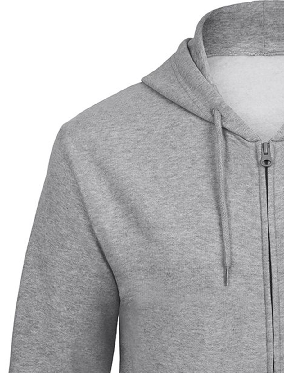 Ζακέτα Φούτερ με Κουκούλα Id 205 B C Wui25 Heather Grey Outlet ανδρικά Simple Wear