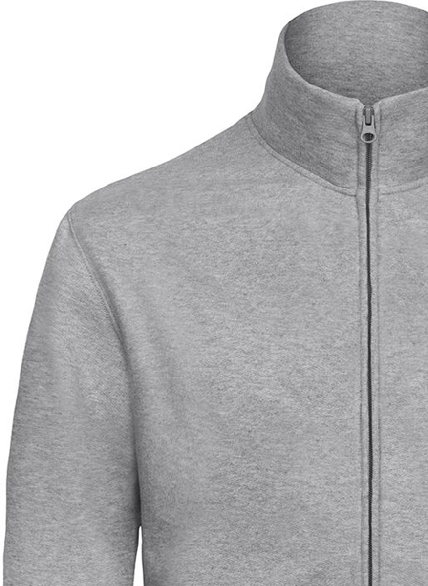 Zip Φούτερ Wui26 B C (50 50 Id 206) Heather Grey Outlet ανδρικά Simple Wear