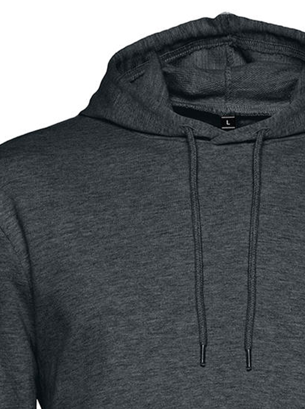 Φούτερ Hoodie Wu03W B C French Terry Heather Asphalt ανδρικά Simple Wear