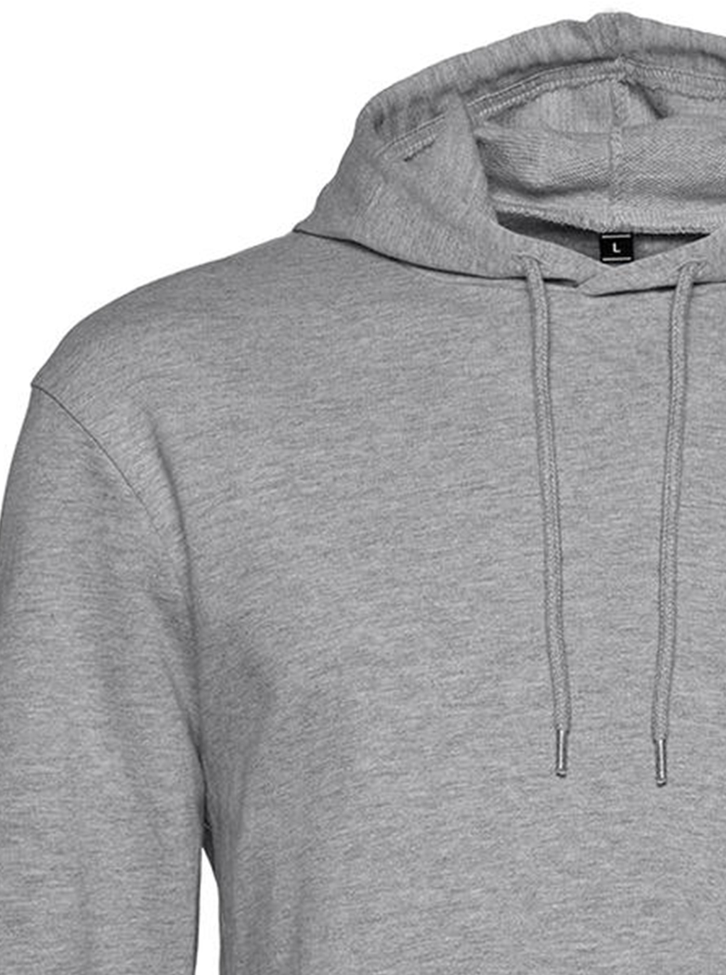 Φούτερ Hoodie Wu03W B C French Terry Heather Grey ανδρικά Simple Wear