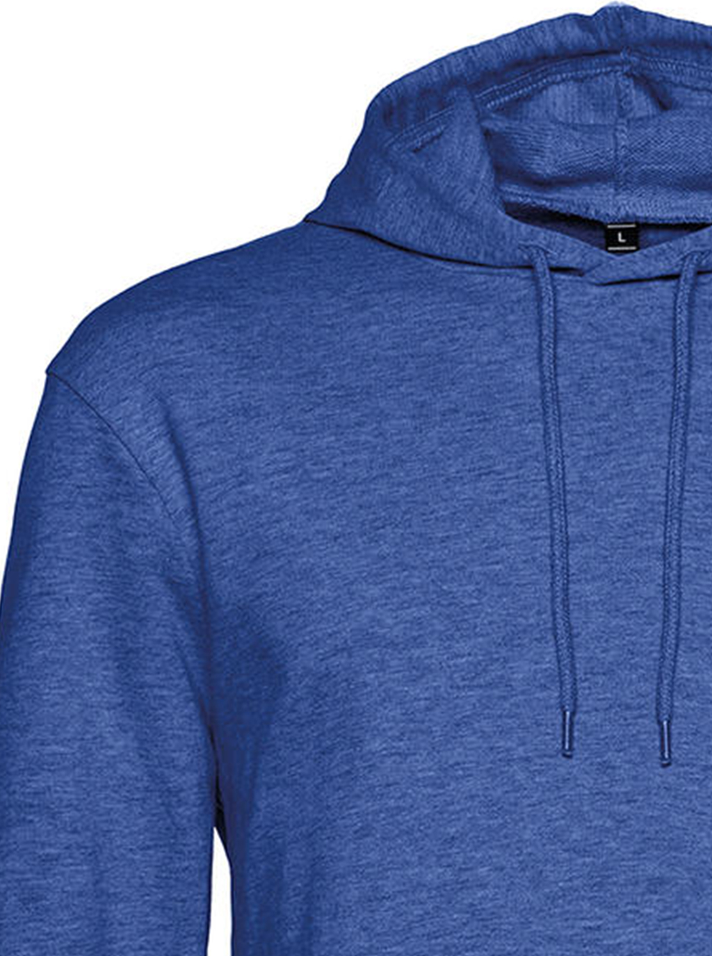 Φούτερ Hoodie Wu03W B C French Terry Heather Royal Blue ανδρικά Simple Wear