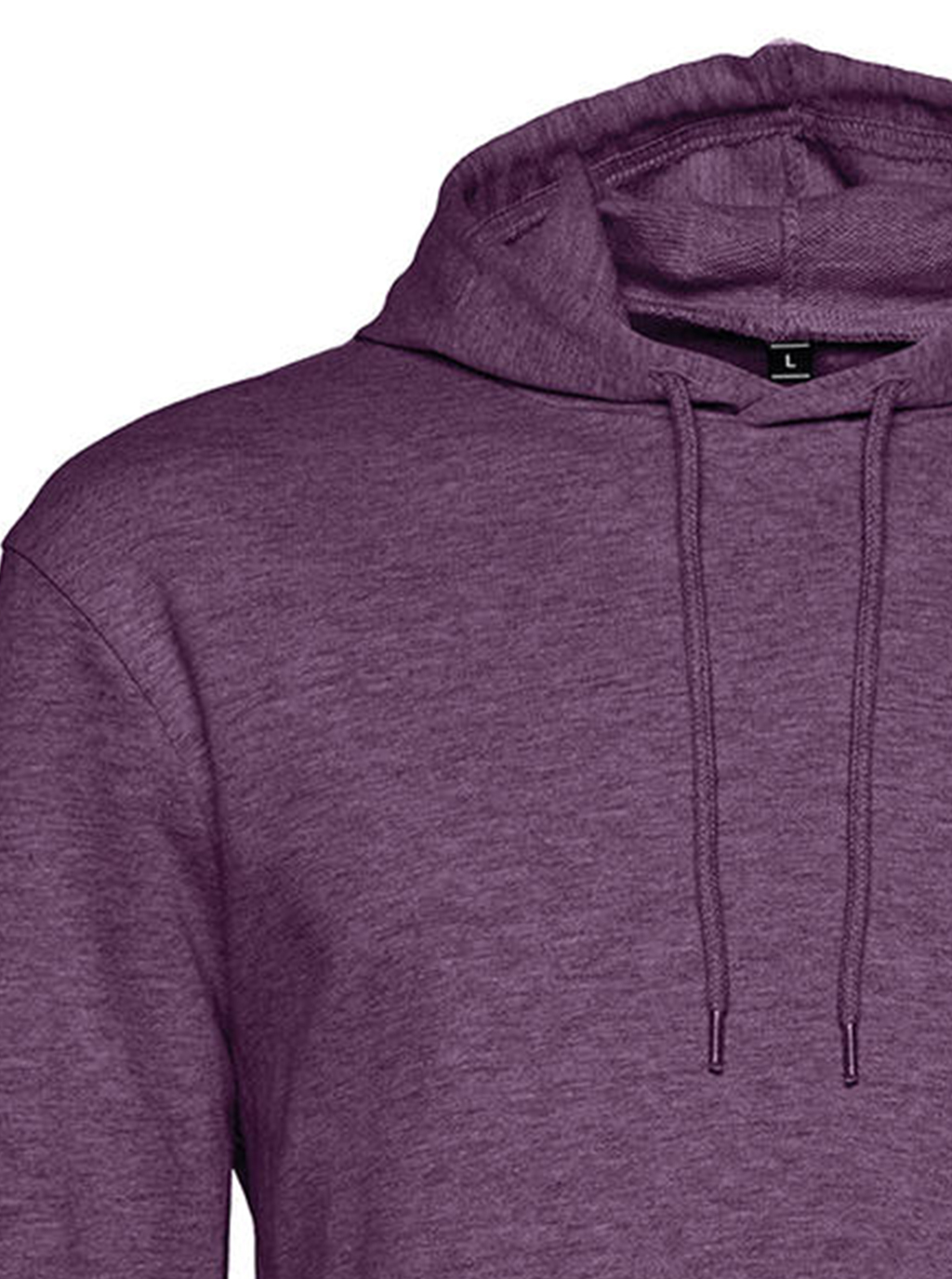 Φούτερ Hoodie Wu03W B C French Terry Heather Purple ανδρικά Simple Wear