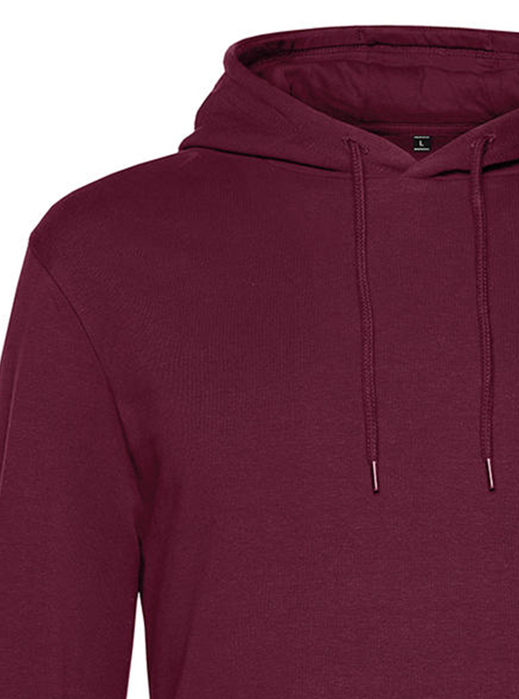 Φούτερ Hoodie Wu03W B C French Terry Wine ανδρικά Simple Wear