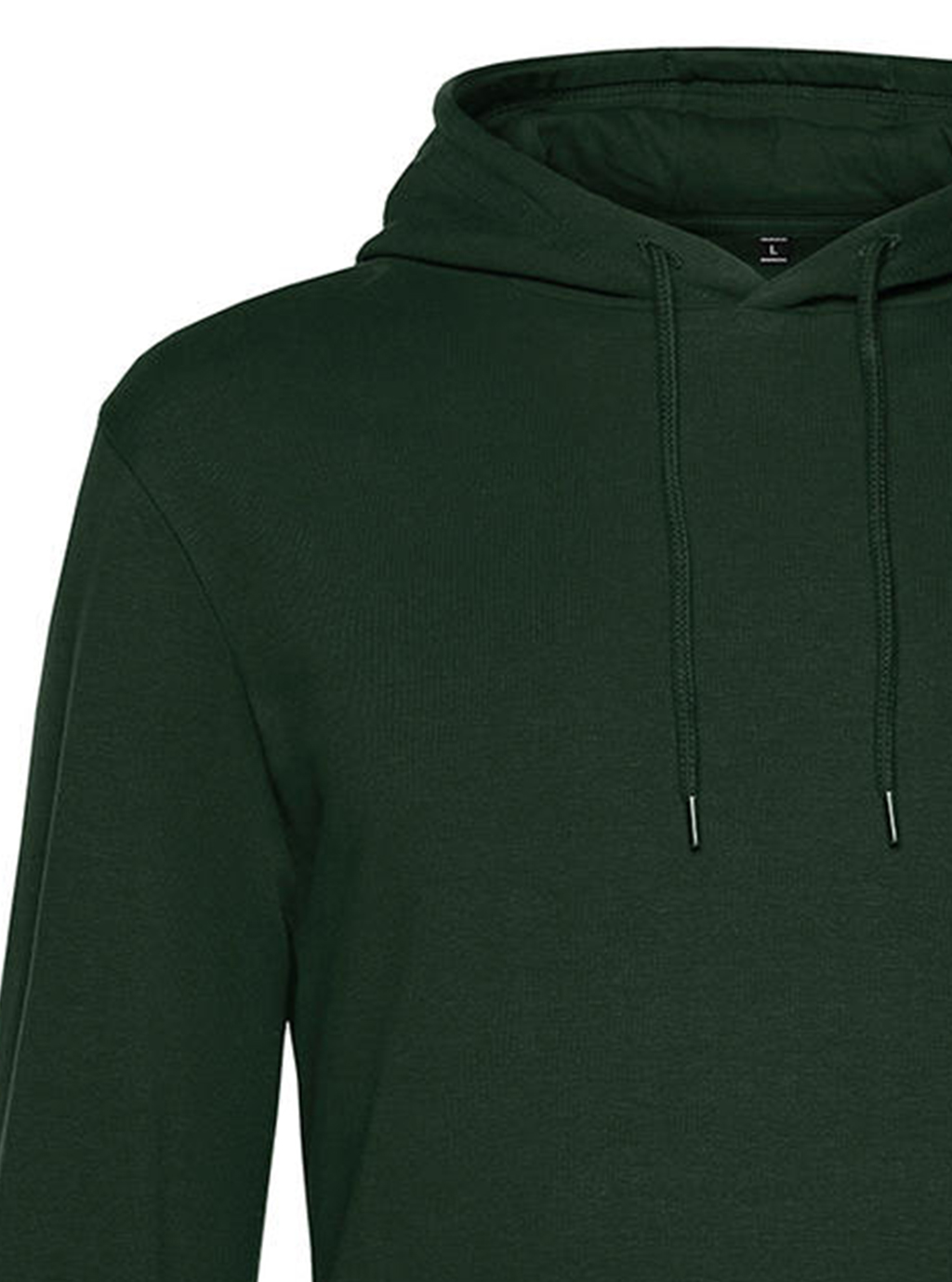 Φούτερ Hoodie Wu03W B C French Terry Forest Green ανδρικά Simple Wear