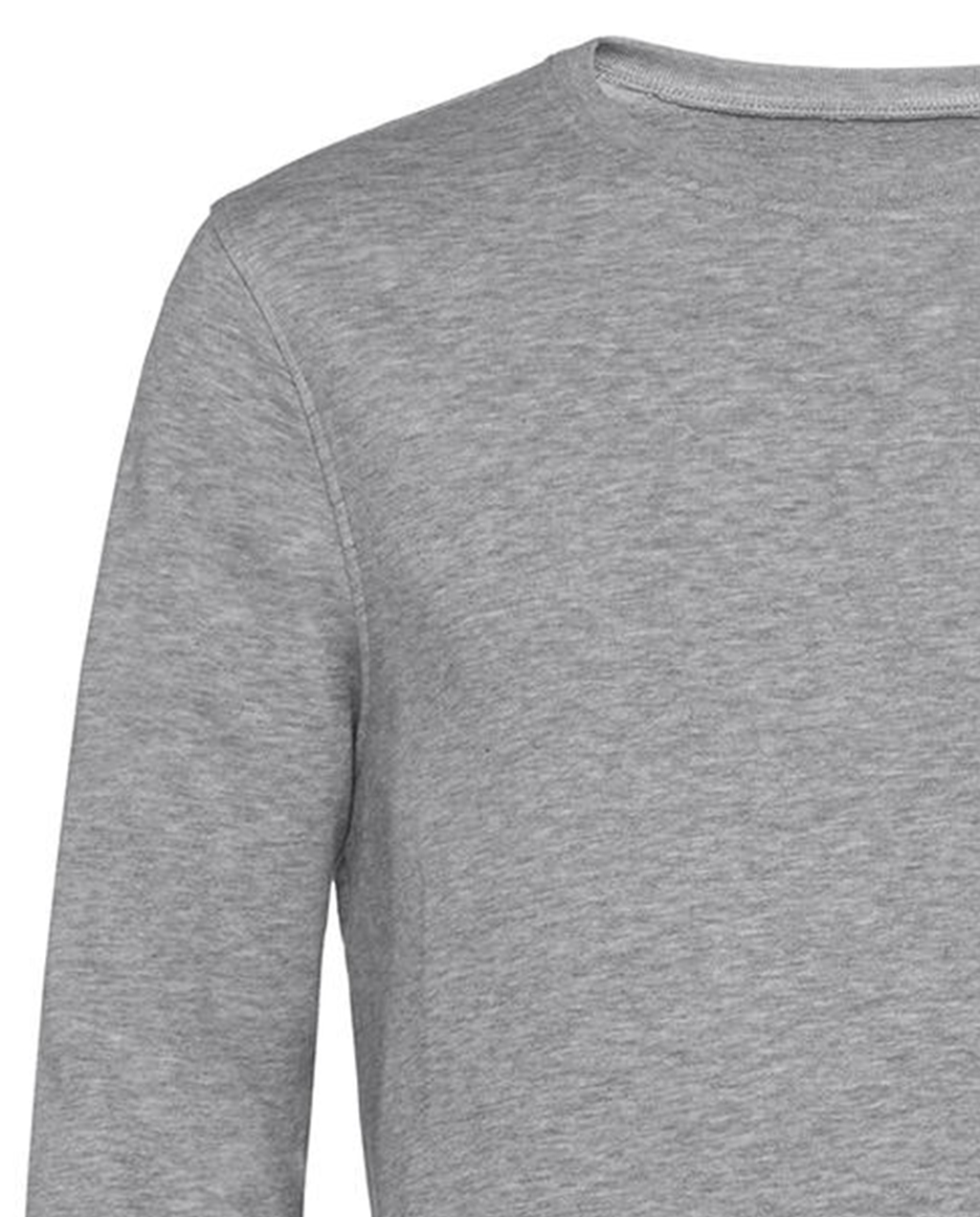 Φούτερ Crewneck Wu31B B C Organic Inspire Heather Grey ανδρικά Simple Wear
