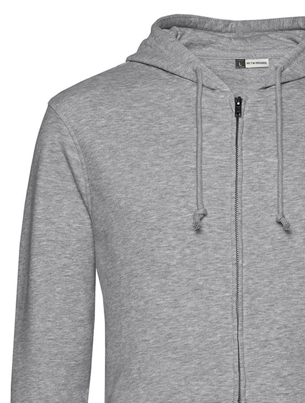 Φούτερ με Κουκούλα Και Φερμουάρ Wu35B B C Inspire Organic Heather Grey ανδρικά Simple Wear