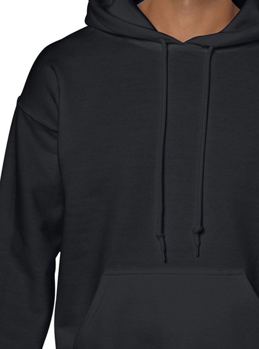 Φούτερ με Κουκούλα 18500 Gildan Heavy Blend Black ανδρικά Simple Wear