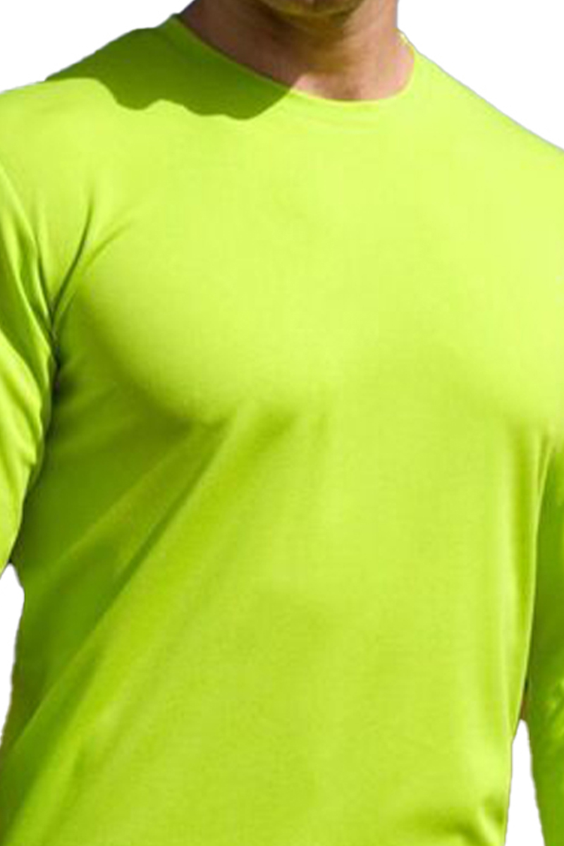 Μακρυμάνικο T-Shirt S254M Result Lime Green ανδρικά Basic T-Shirts Simple Wear Μπλουζάκια κοντομάνικα