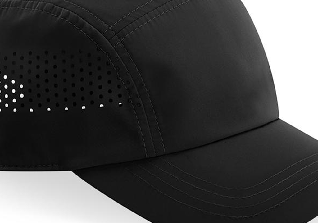 Αθλητικό Καπέλο Running B188 Beechfield Black αξεσουάρ Καπέλα Simple Wear