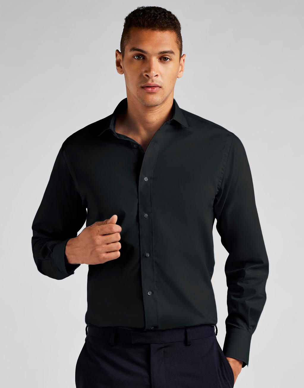 Ανδρικο Πουκαμισο The Poplin LS Kustom Kit KK142 Black