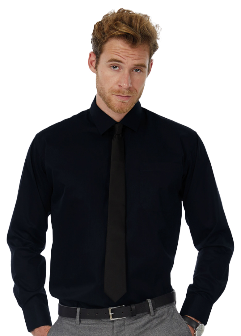 Μακρυμάνικο πουκάμισο B & C Sharp LSL Men Black