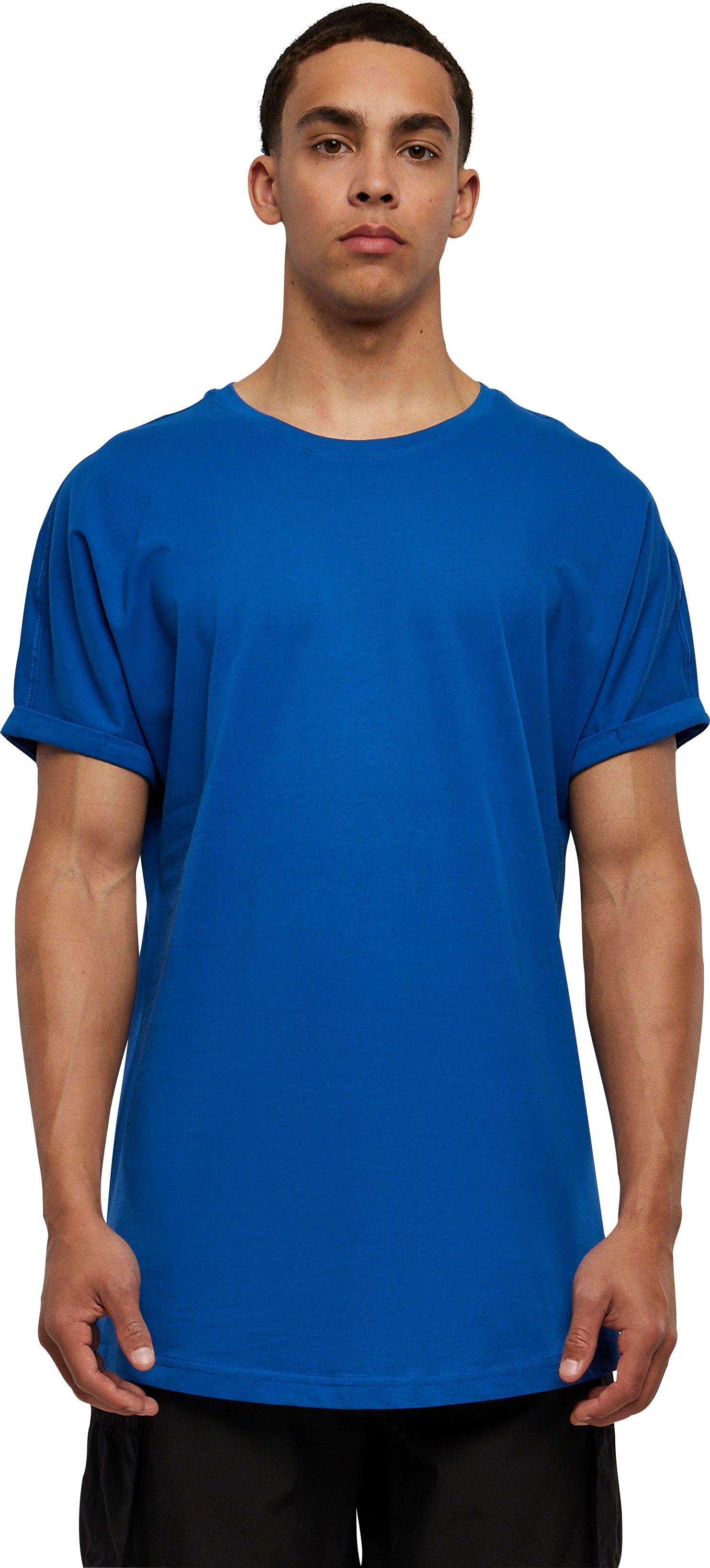 T-Shirt Long Shaped Turnup TB1561 Urban Classics Μπλε