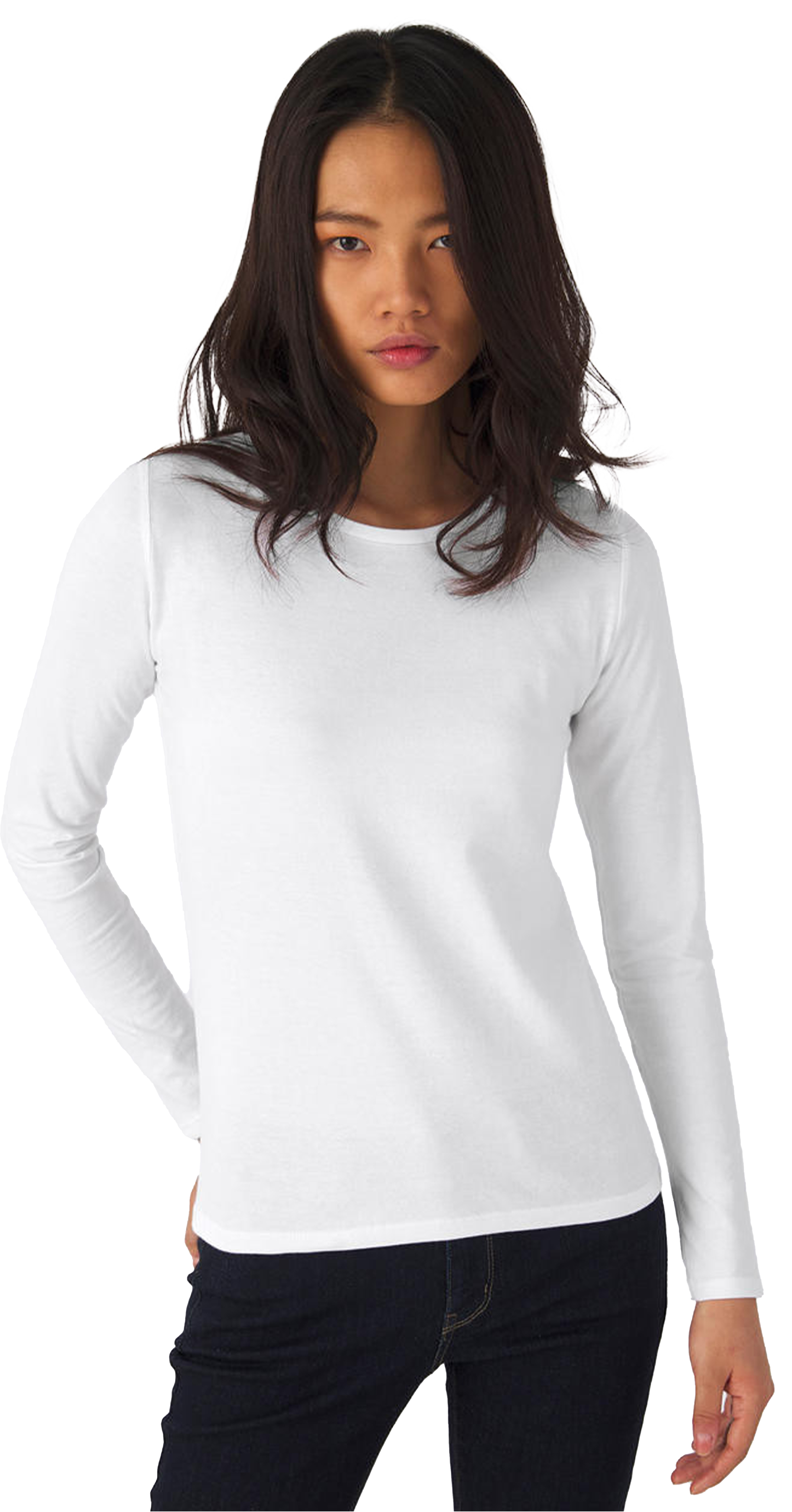 Μακρυμάνικο Γυναικείο Μπλουζάκι TW071 B & C Organic Inspire LSL White